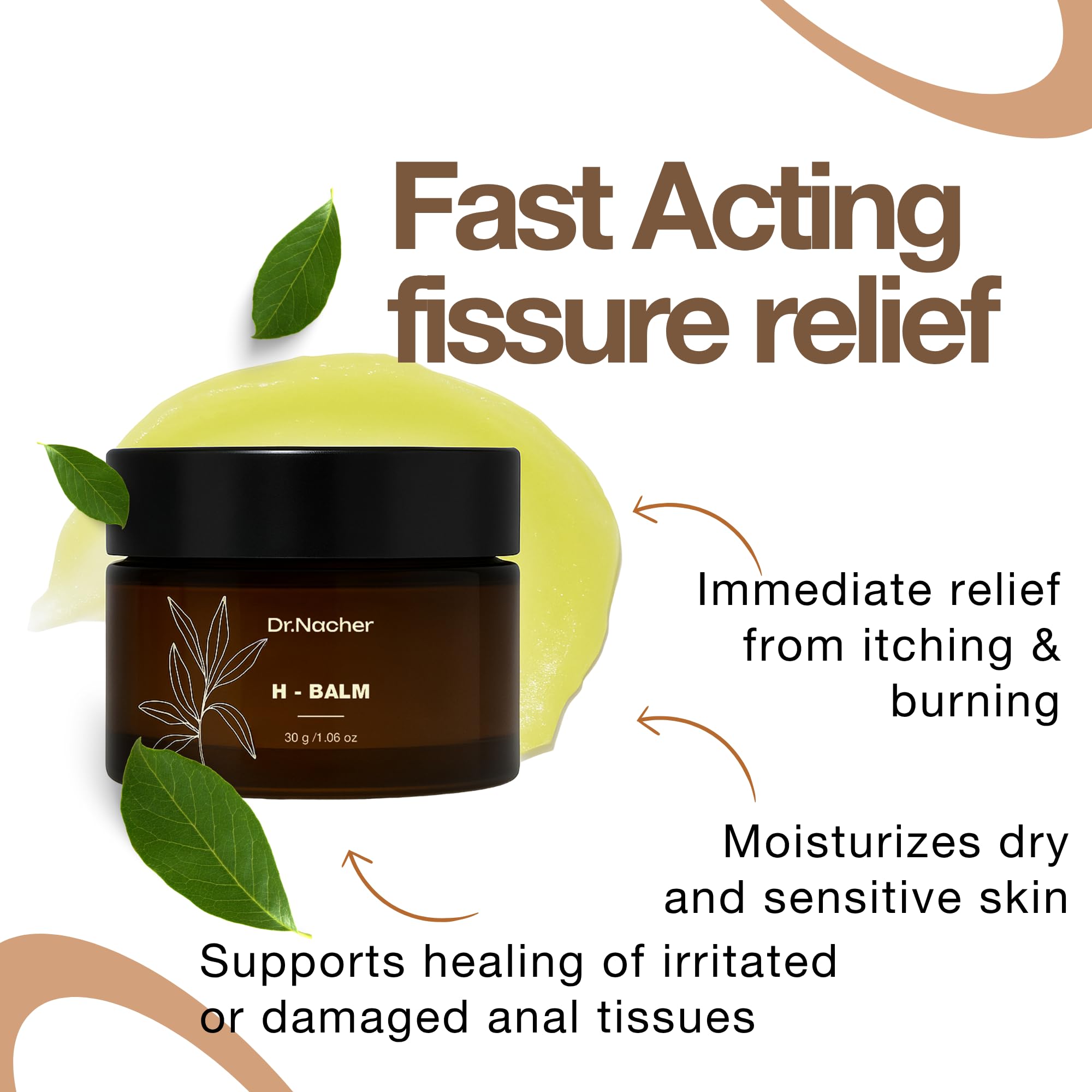 Dr. Nacher H-Balm. Rectal Natural Balm for Fissure, Hem Related discomfort. with Sophora & 12 Herbal Extracts. Soothes Irritation. Fast-Acting. Safe for Sensitive Areas and Postnatal. for Men & Women Dr. Nacher Au supplements