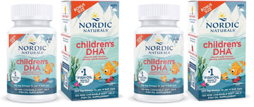 Nordic Naturals Children’s DHA, Strawberry - 120 Mini Chewable Soft Gels for Kids - 250 mg Omega-3 with EPA & DHA - Brain Development & Function - Non-GMO - 30 Servings (Pack of 2) Nordic Naturals Au supplements