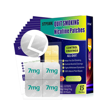 STPSMK Nicotine Patches 28mg - Adjustable 4-Step Dose (28/21/14/7mg) | Plant-Based | 24HR | Quit Smoking & Vaping Kit (15 Patches) STPSMK Au supplements