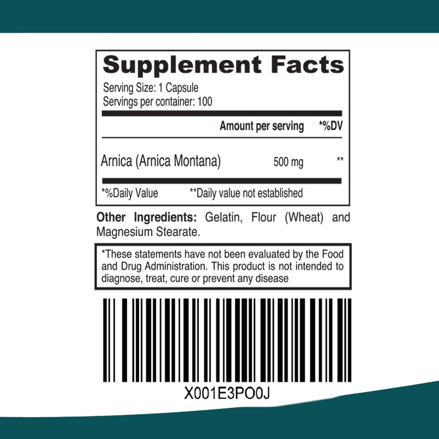 ELP ESSENTIAL Arnica Montana Capsules 100 Capsules ELP ESSENTIAL Au supplements