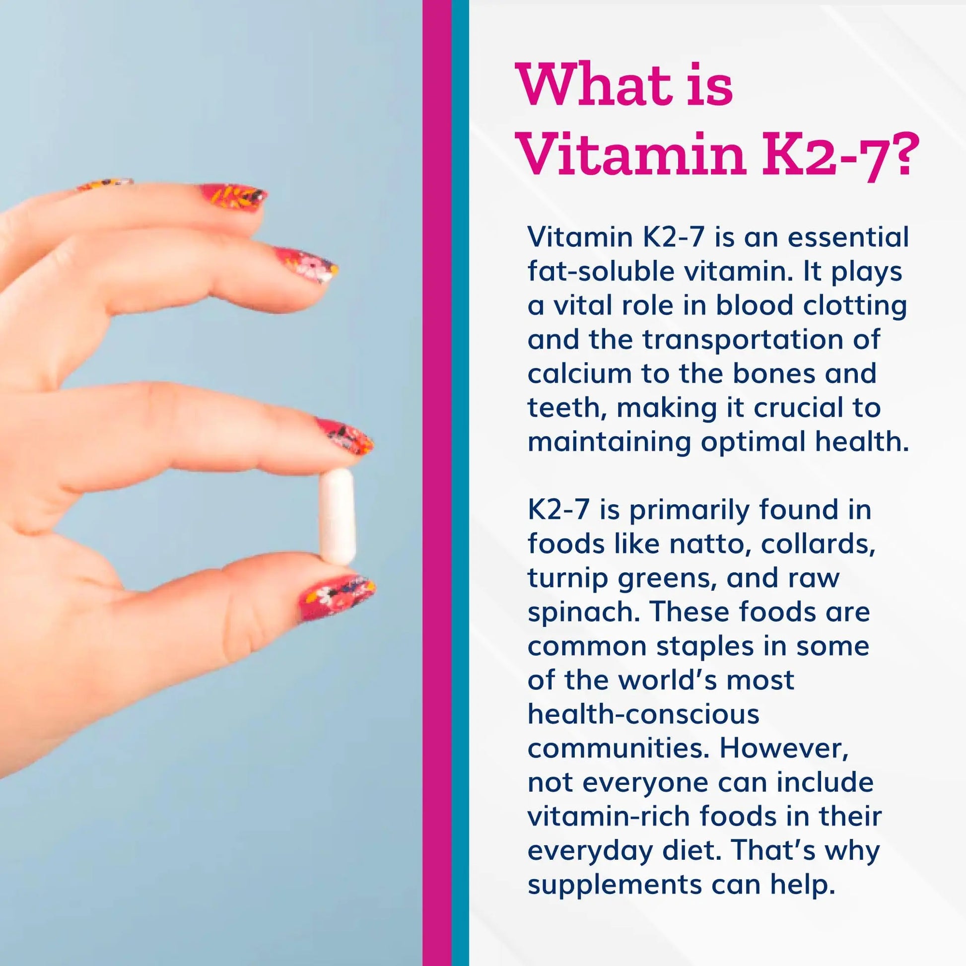 Just Thrive Vitamin K2-7 - Bone, Brain, and Heart Health K2 Vitamin Supplement, 60 Capsules Just Thrive Au supplements