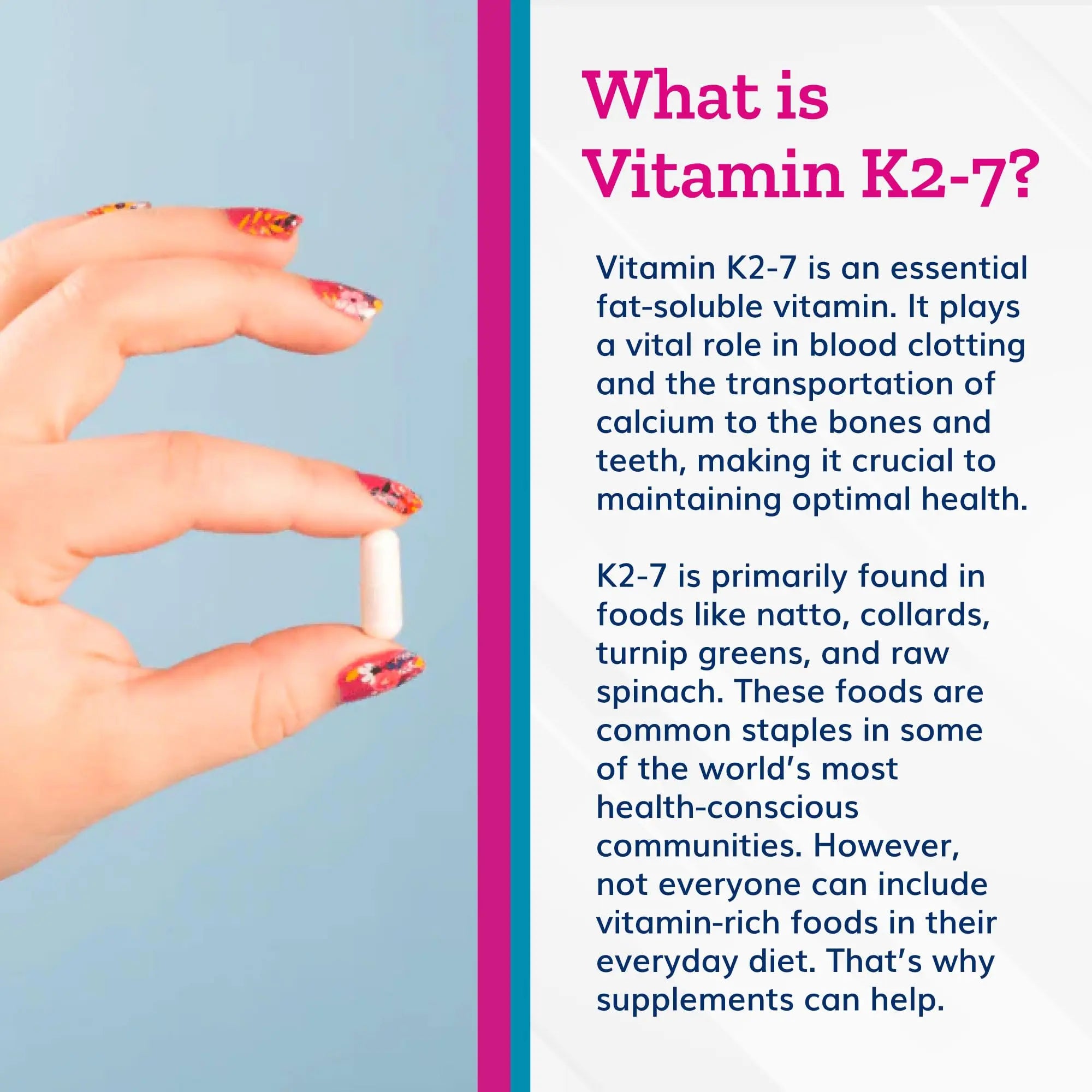 Just Thrive Vitamin K2-7 - Bone, Brain, and Heart Health K2 Vitamin Supplement, 60 Capsules Just Thrive Au supplements