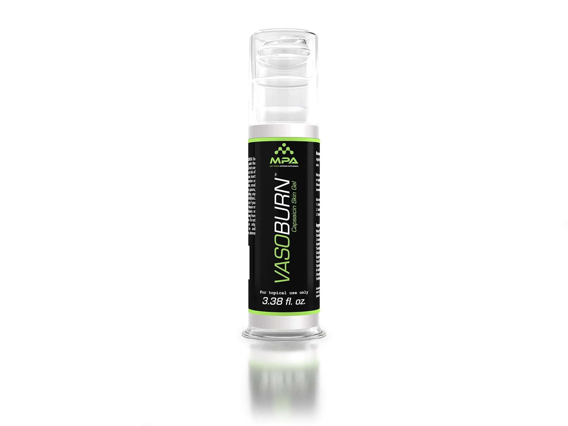 Vasoburn 3.38 oz Pump Bottle, Targets Stubborn Areas, Capsacin Cream, yohimbine Cream MPA Au supplements