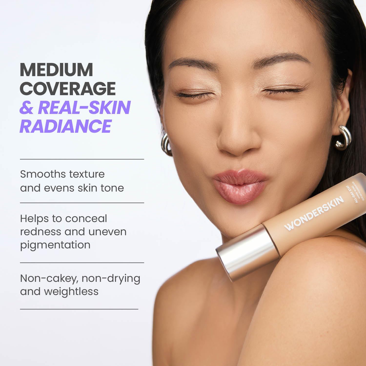 Wonderskin Hyper Bond All-Day Stay Serum Foundation – Waterproof, Transfer-Proof, 24HR Longwear Face Makeup with Niacinamide & Hyaluronic Acid – Lightweight, Natural Finish (Moonstone) Wonderskin Au supplements