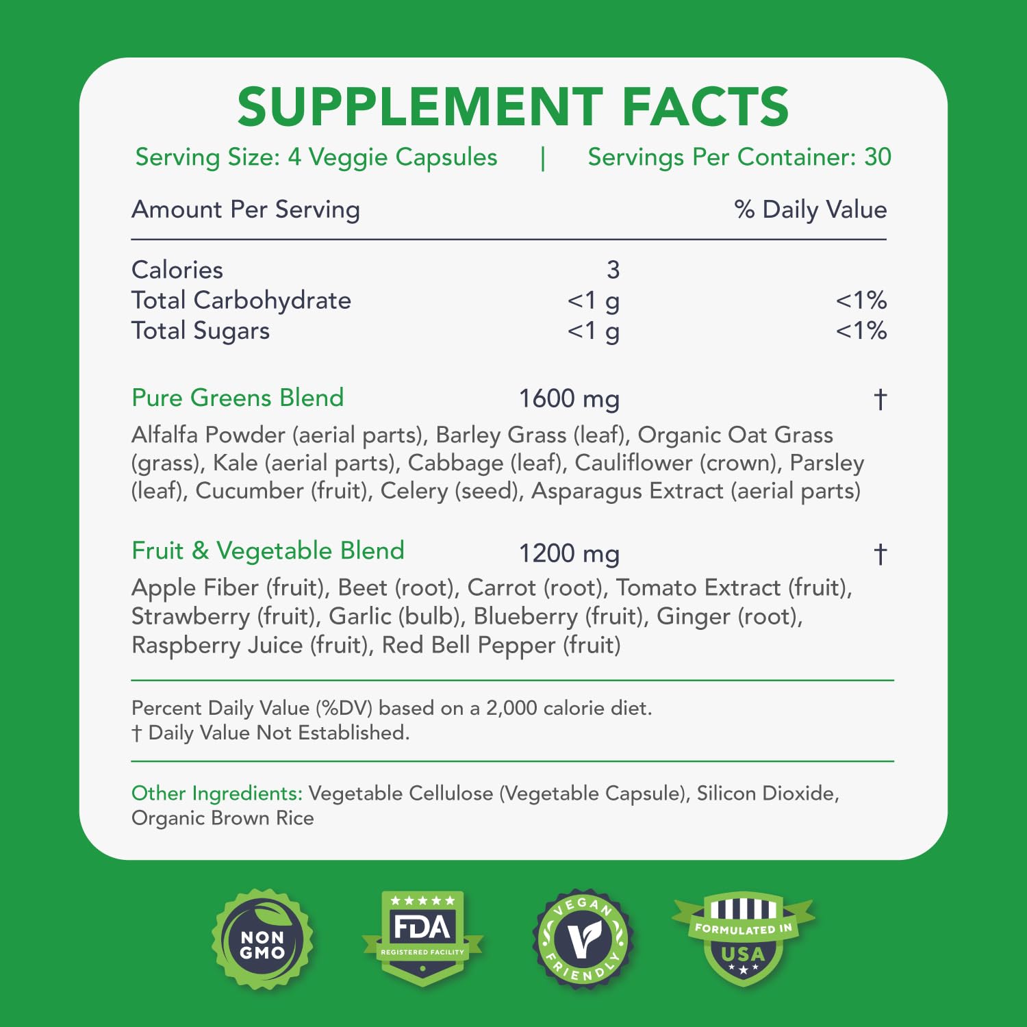 KaraMD Pure Nature | Greens, Fruit and Veggies Supplement | Vitamins, Fiber & Antioxidants | 20 Fruits and Vegetables Supplements for Energy & Digestion | Gluten Free & Vegan Friendly (30 Servings) KaraMD Au supplements