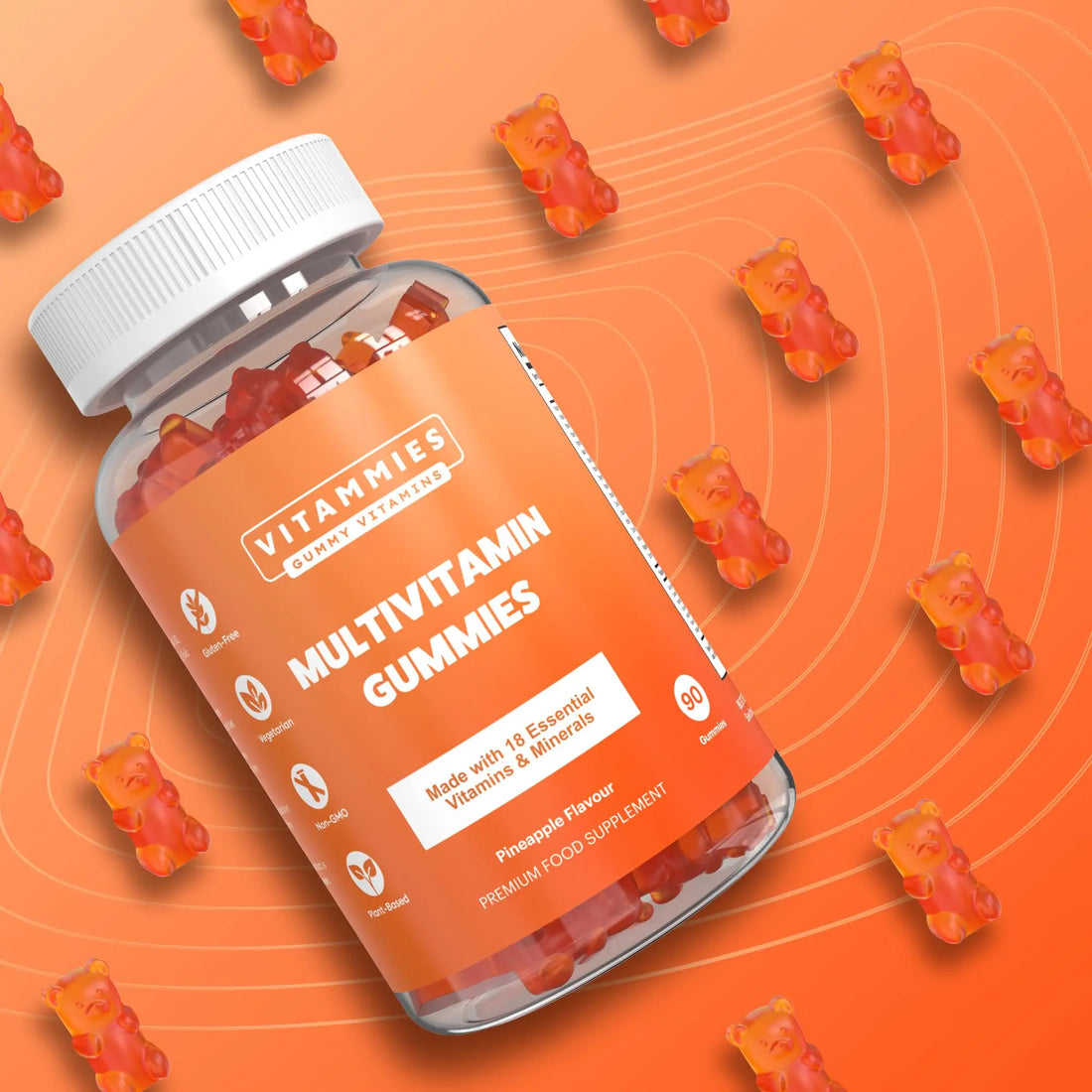 Multivitamin Gummies for Women & Men - 3 Months Supply - 18 Multivitamins & Minerals Vitammies Au supplements