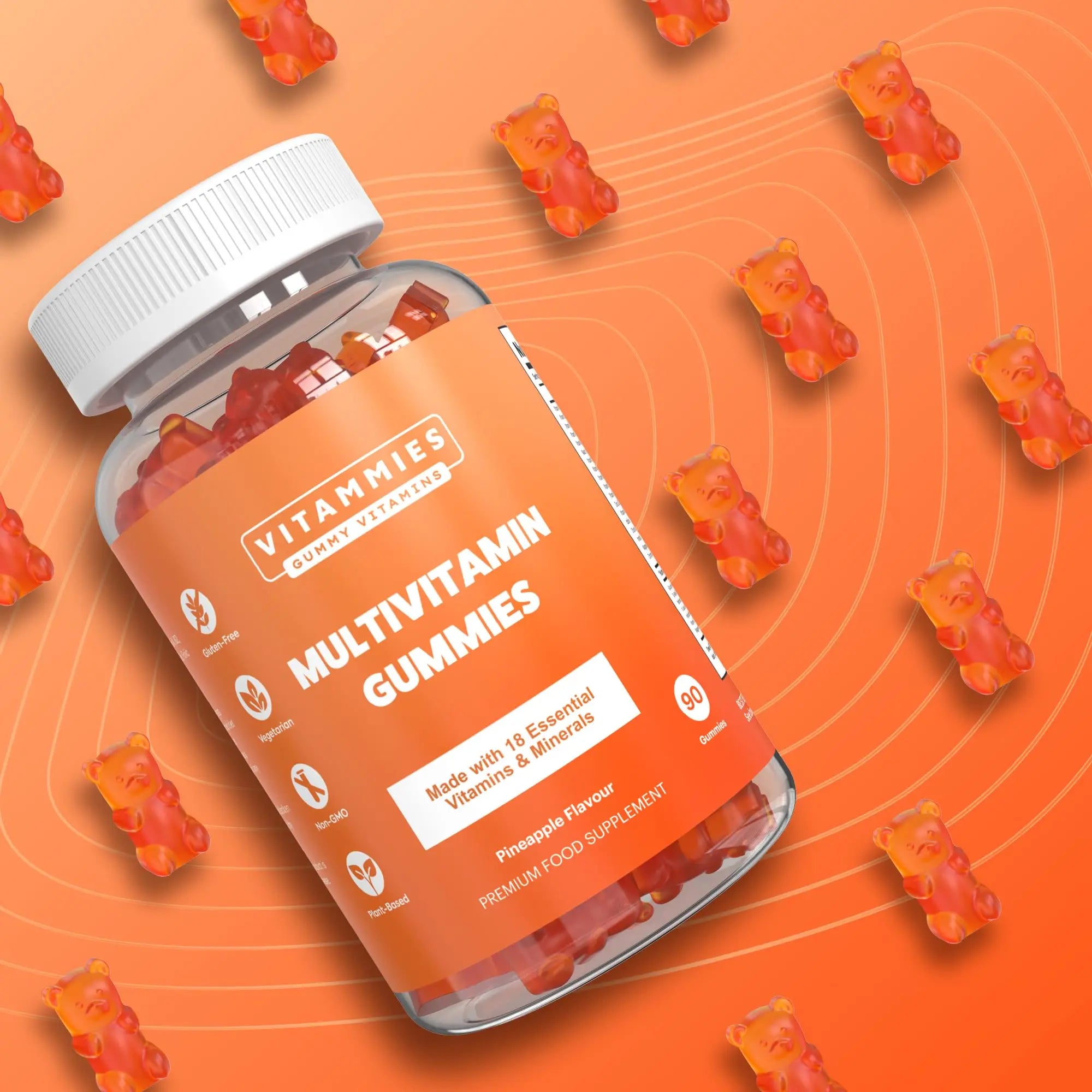 Multivitamin Gummies for Women & Men - 3 Months Supply - 18 Multivitamins & Minerals Vitammies Au supplements