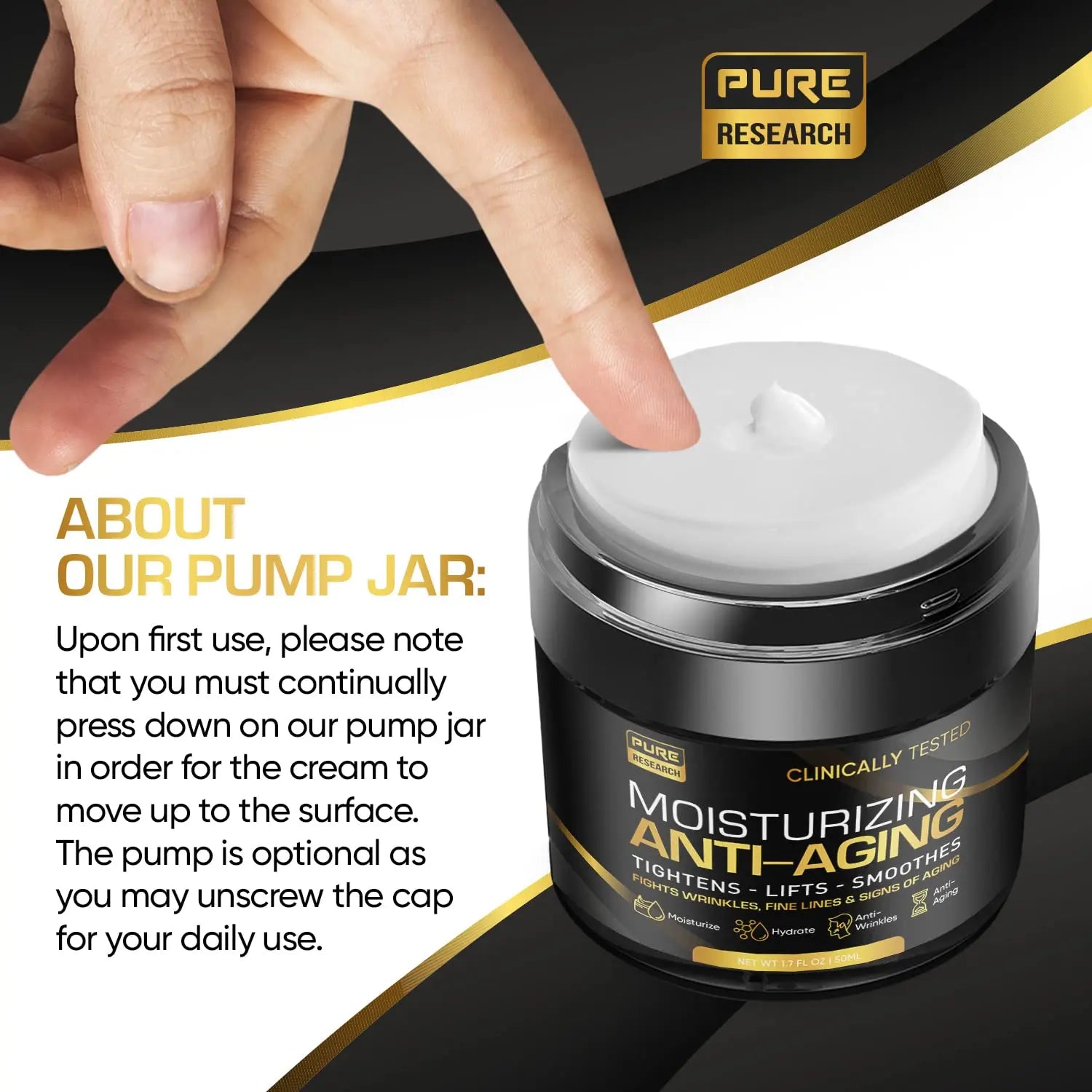 Men's Face Cream Moisturizer - Anti-Aging Cream For Men, Collagen, Retinol & Hyaluronic PURE RESEARCH Au supplements