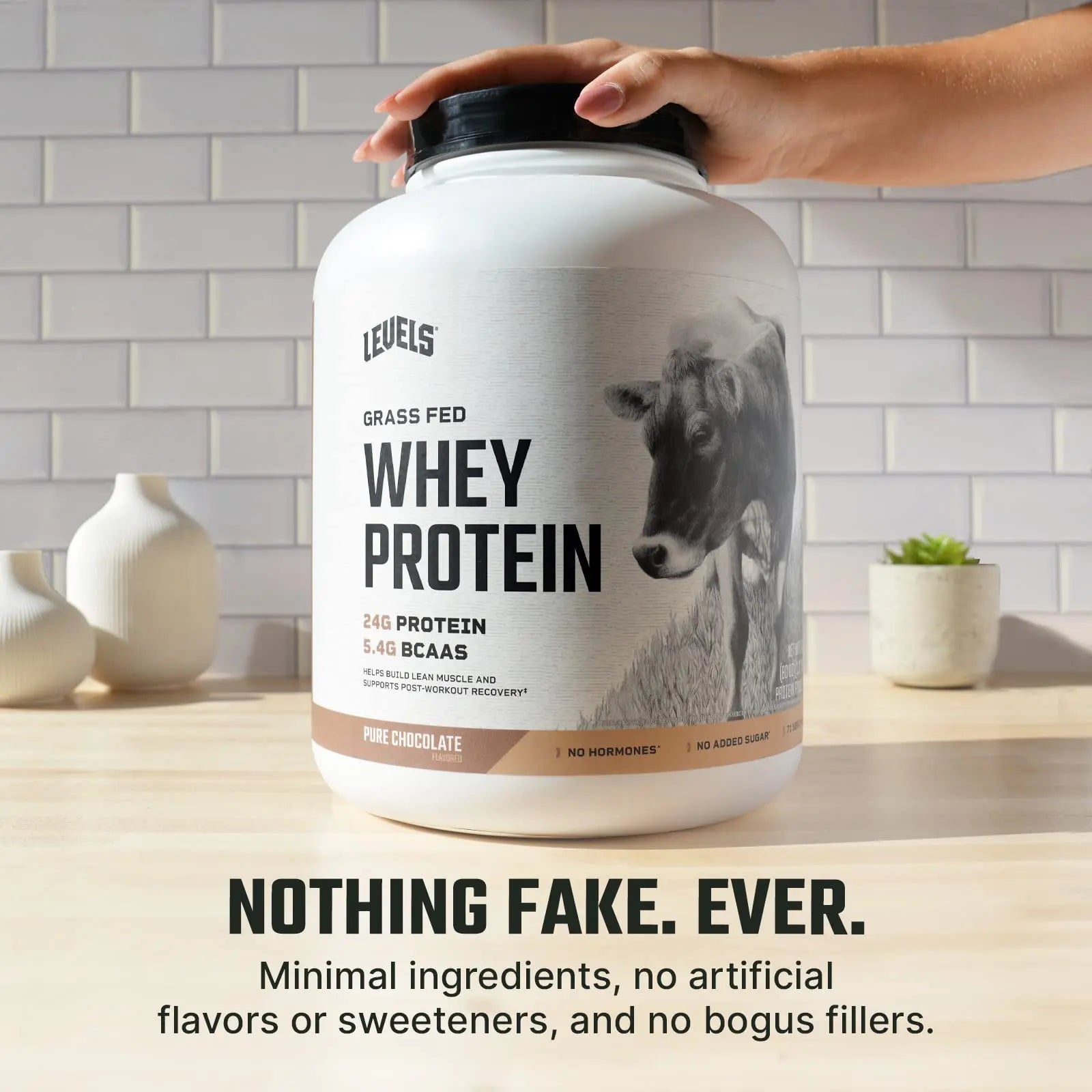 Levels Grass Fed 100% Whey Protein, No Hormones, Pure Chocolate, 5LB Levels Nutrition Au supplements