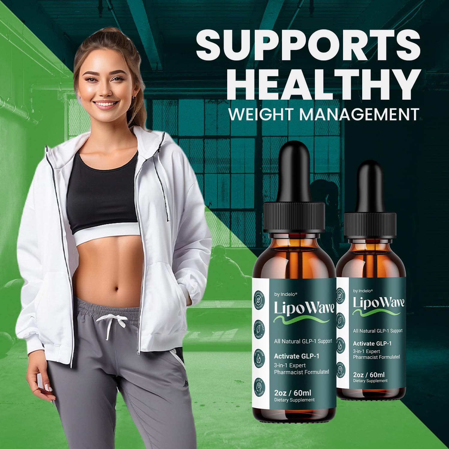 LipoWave Drops – Natural Liquid Dietary Blend for Daily Health Support (1 Month Supply) Indelo Au supplements