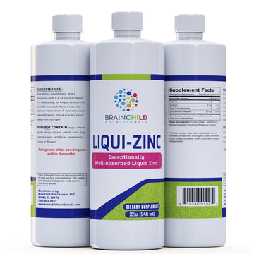 BrainChild Nutritionals LiquiZinc Liquid Formula (Unflavored 32oz) BrainChild Nutritionals Au supplements