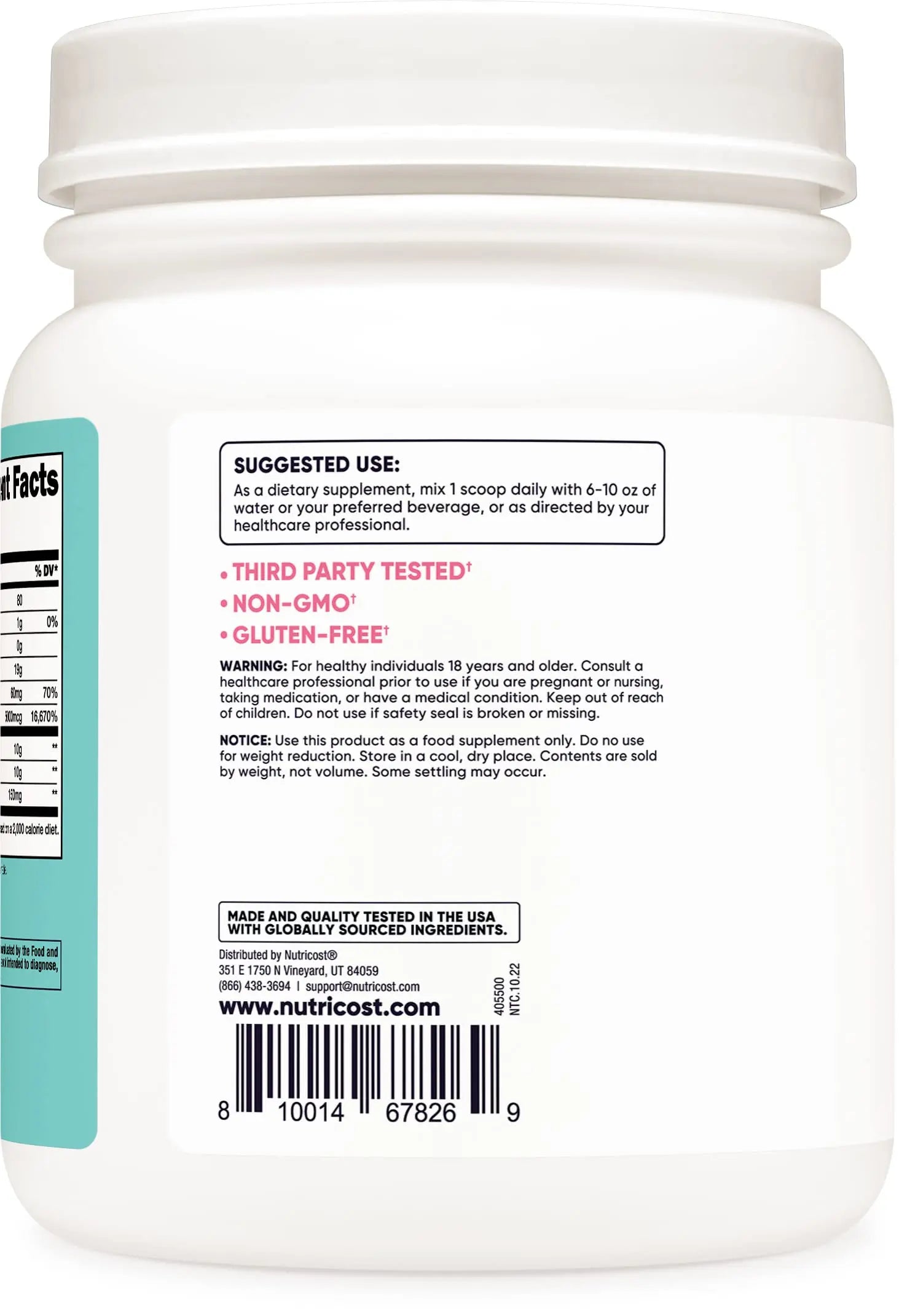 Nutricost Collagen for Women 30 Servings (Unflavored) - Grass-Fed Collagen Peptides Nutricost Au supplements