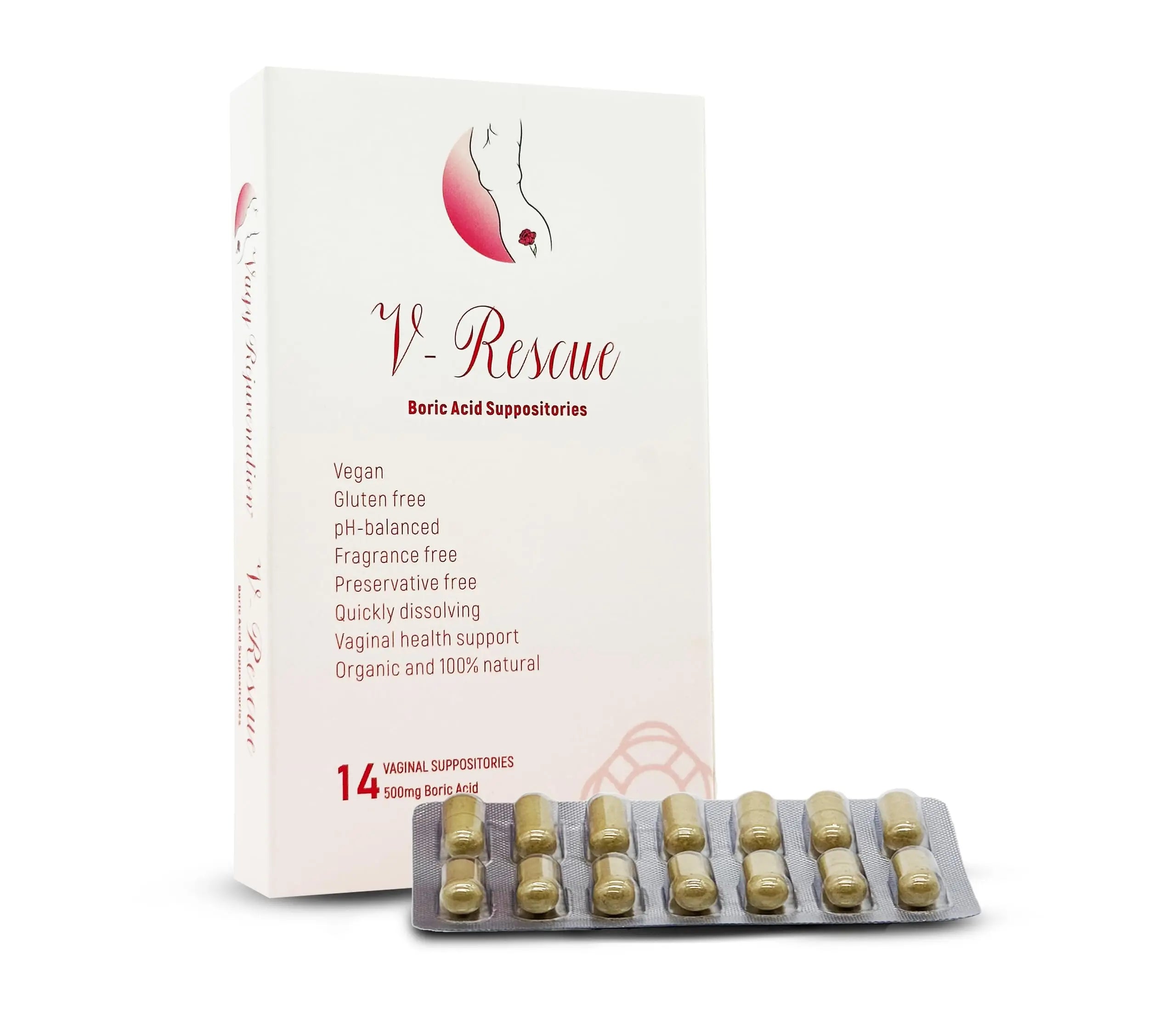 Vagy Rejuvenation V-Rescue - 500 mg Boric Acid 14 Vaginal Applications - Feminine Health Vagy Rejuvenation Au supplements