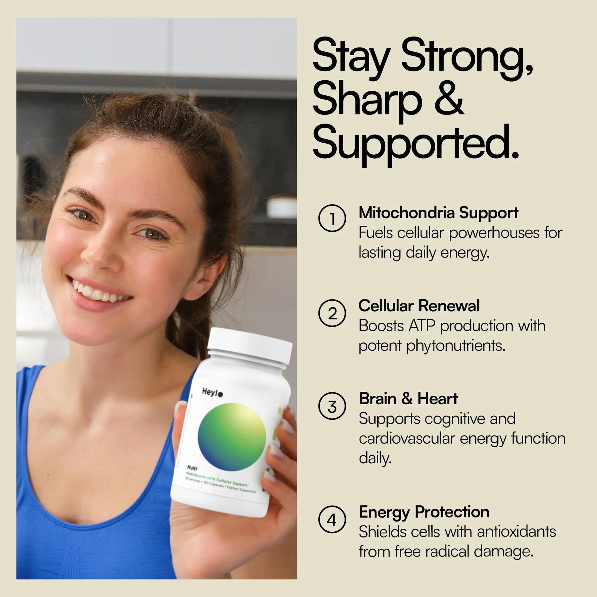 Heylo Multi+ Advanced Multivitamin Supplement – Boosts Energy, Enhances Immune Support, Provides Antioxidant Protection, Promotes Detoxification Heylo Health Au supplements