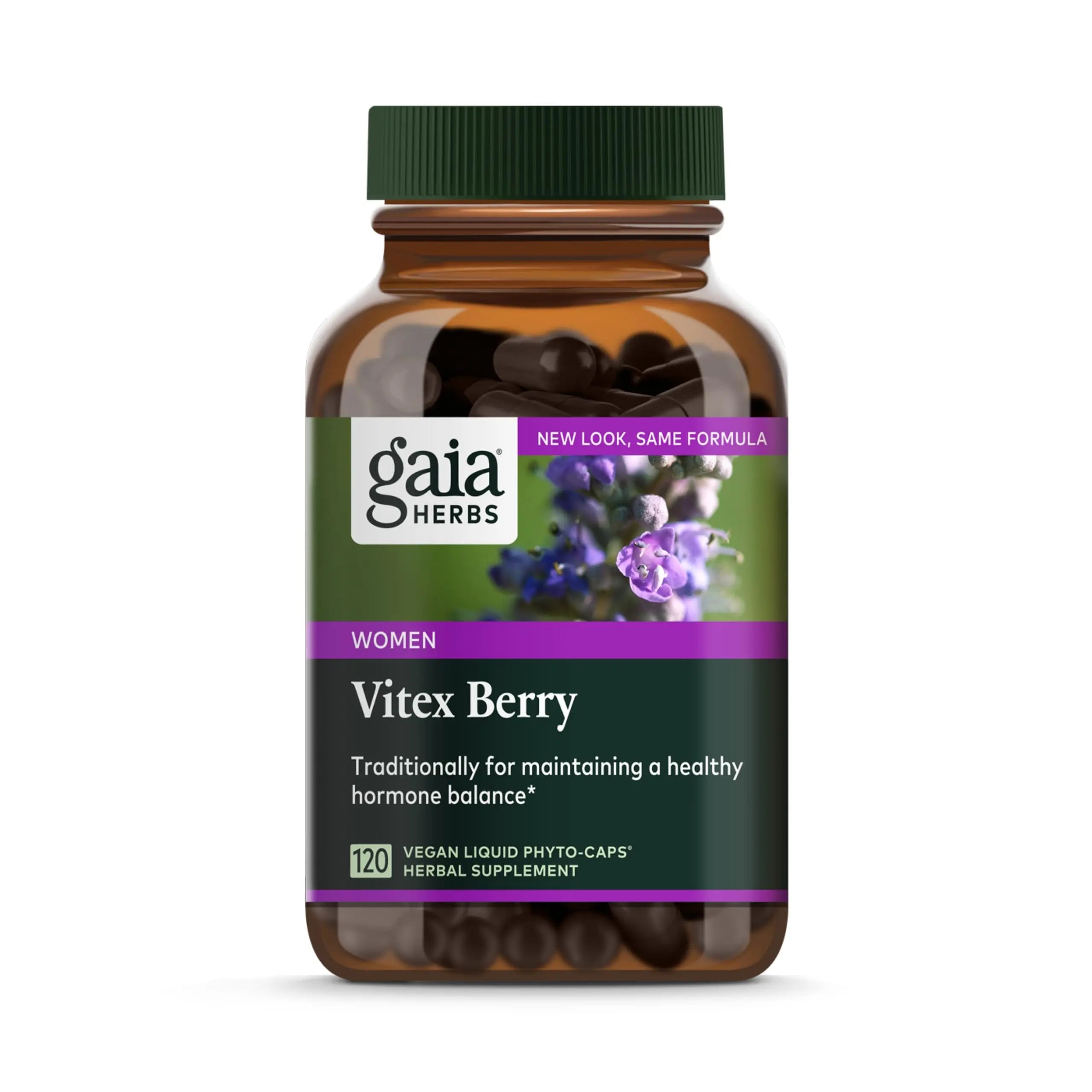 Gaia Herbs, Vitex Berry Vegan Liquid Phyto Capsules - PMS Support Supplement, Chaste Tree berry Gaia Herbs Au supplements
