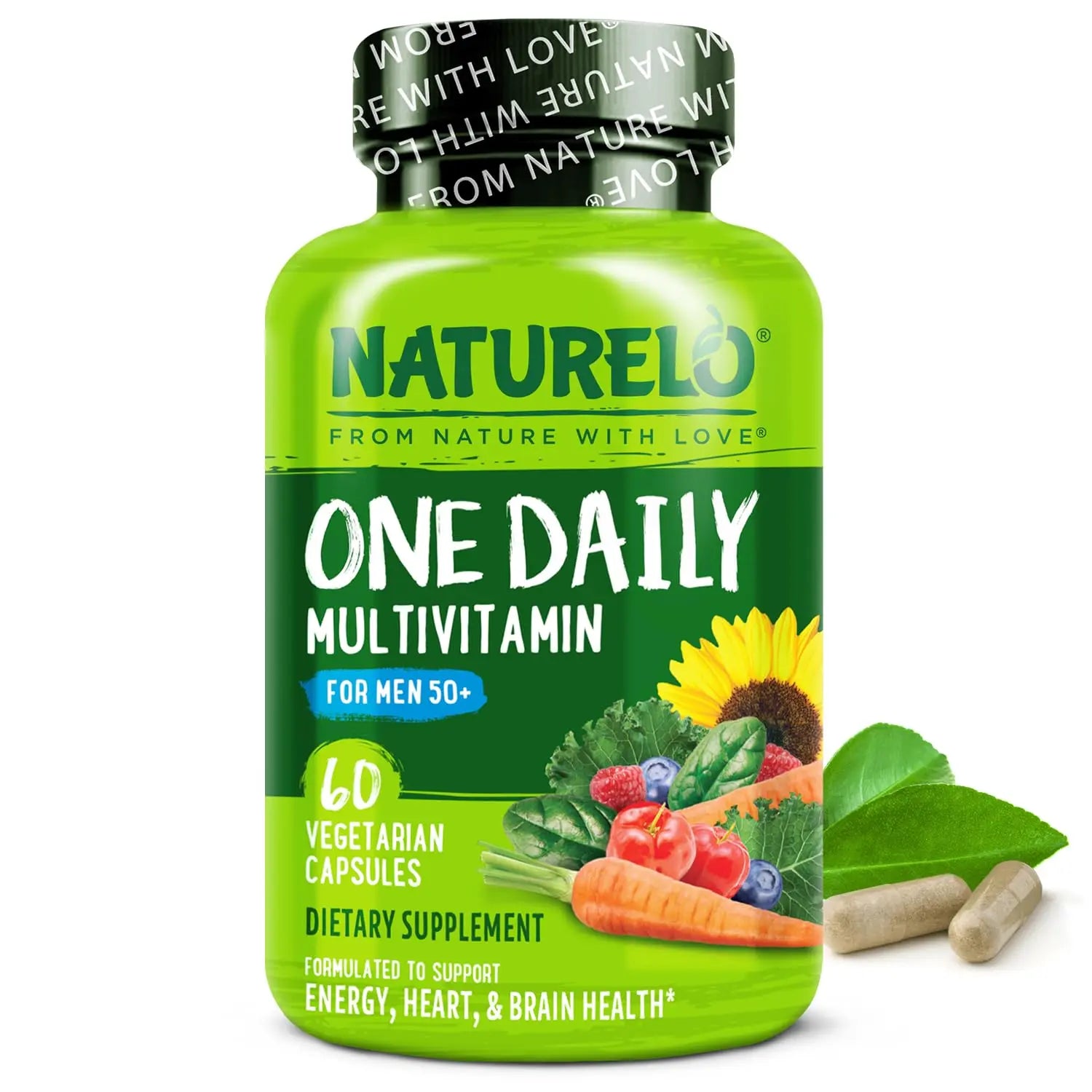 NATURELO Mens Multivitamins for Men 50+ - One Daily Multivitamin for Men with Vitamins, Minerals & Organic Whole Foods NATURELO Au supplements
