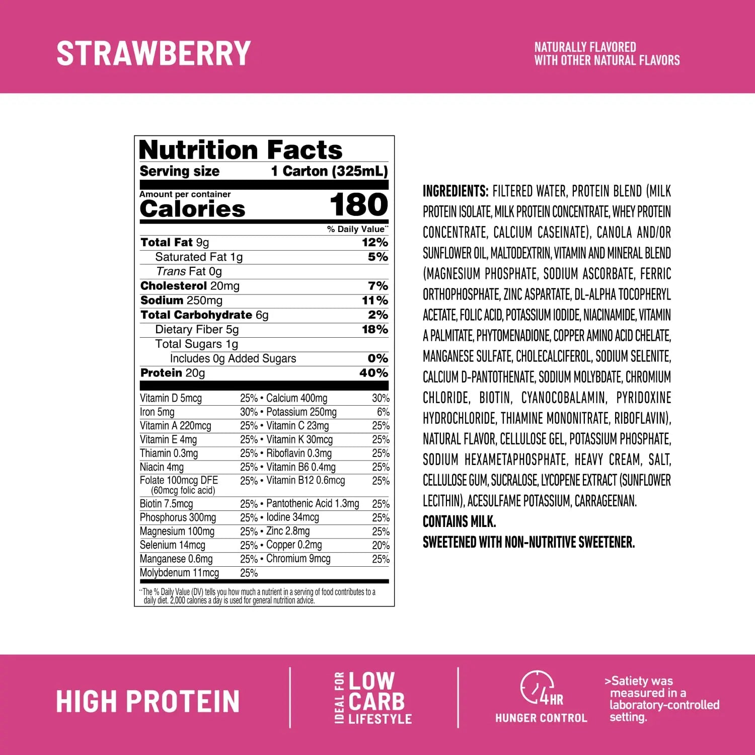 SlimFast Protein Shake, Strawberry- 20g Protein, Meal Replacement Shake Ready to Drink SlimFast Au supplements