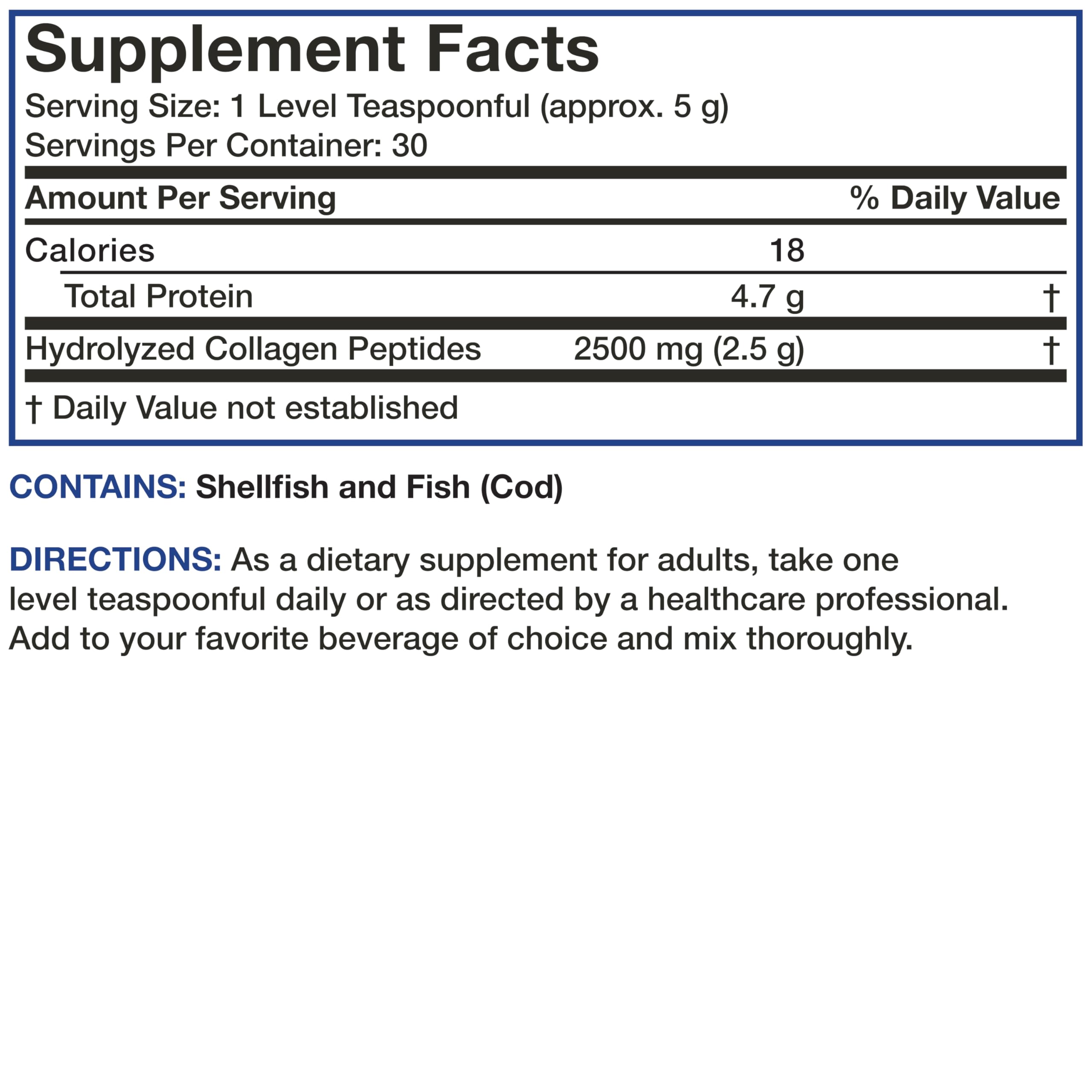 Bronson Marine Collagen Peptides Hydrolyzed Protein Powder 100% Wild Caught Nordic Cod Verified Sustainable Source for Joints Skin Hair Nails & Bones 150g (5.29oz) Bronson Au supplements