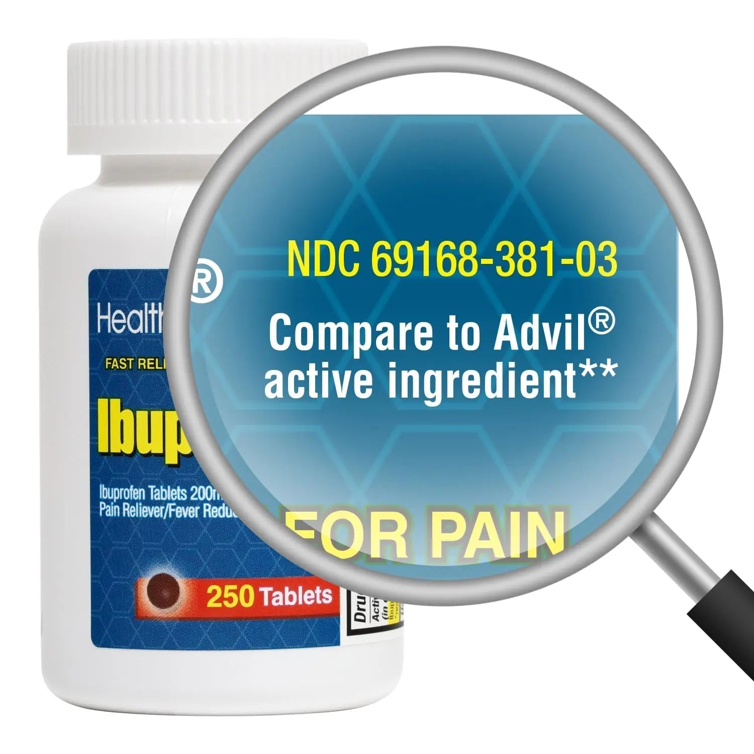 HealthA2Z® Ibuprofen 200mg | Pain Relief | Body Aches | Headache | Arthritis | Cramps | Back Pain | Fever Reducer… (250 Count) (Pack of 2) HealthA2Z Au supplements