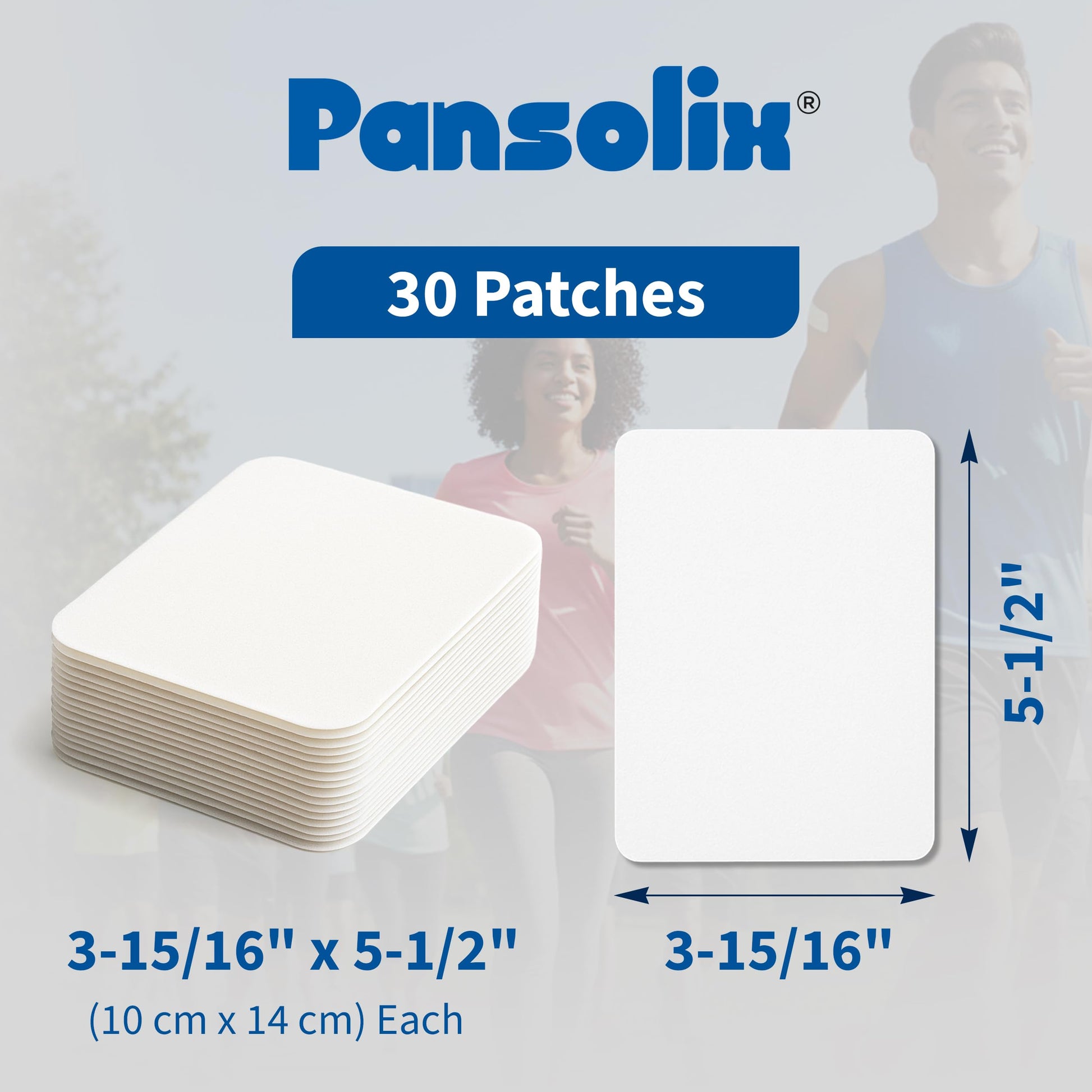 Pansolix Lidocaine Pain Relief Patches 4% | Topical Analgesic Patch | 10 x 14 cm | Skin Tone | Pack of 30 Pansolix Au supplements