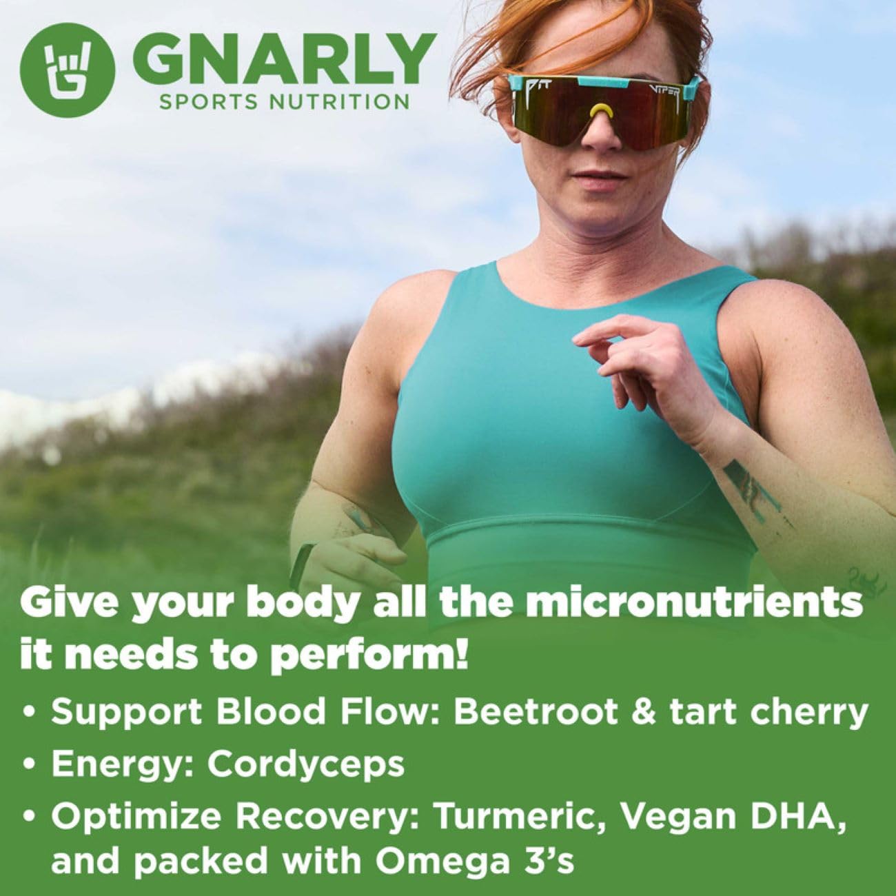 Gnarly Nutrition Greens Superfood Powder – Lemon Mint Performance Super Greens Powder – NSF Contents Certified – Organic, Probiotics & Essential Micronutrients - Lemon Mint, 11.64 oz Gnarly Nutrition Au supplements