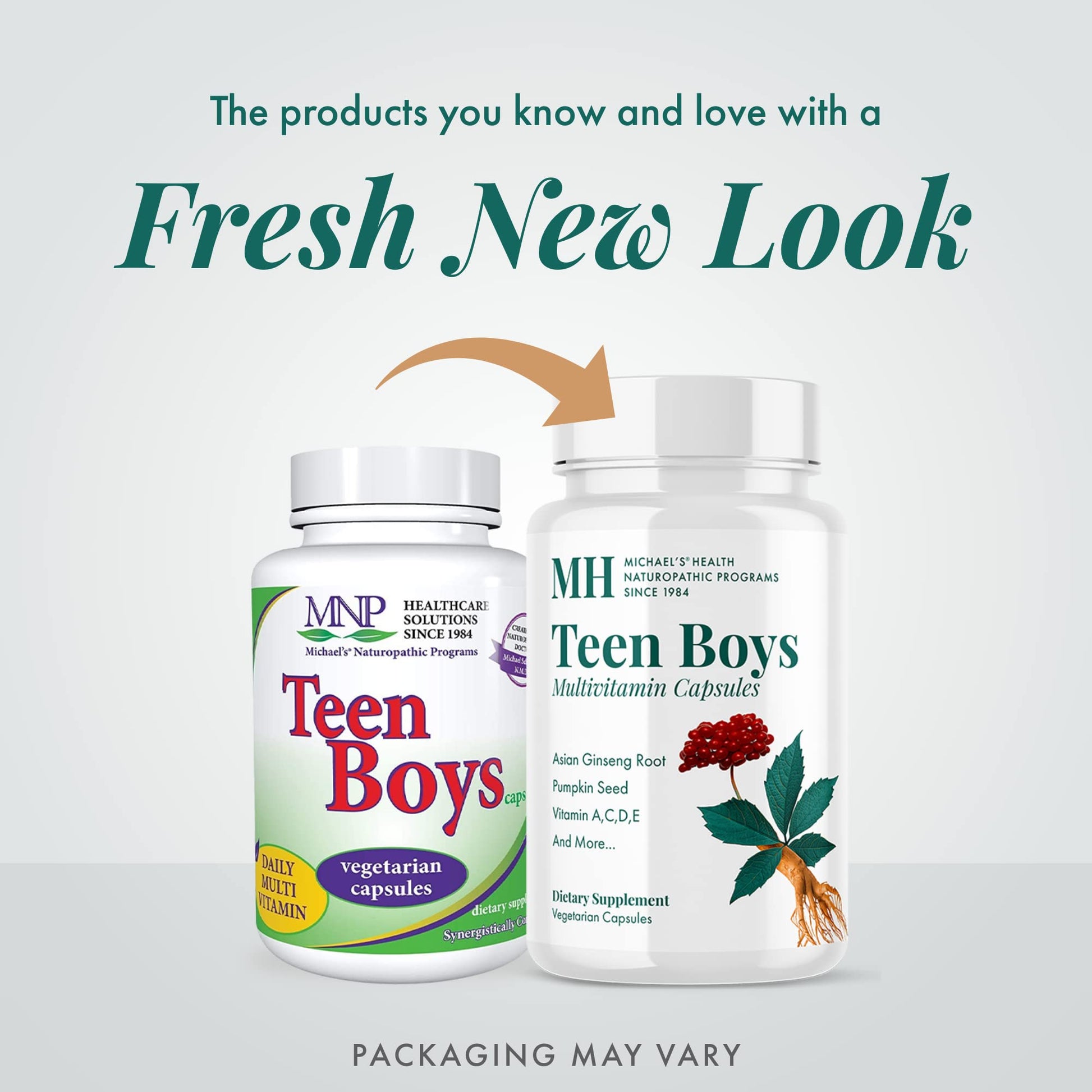 Michael's Health Naturopathic Programs Teen Boys - 60 Vegetarian Capsules - Daily Multivitamin Supplement - Kosher - 30 Servings MICHAEL'S Au supplements