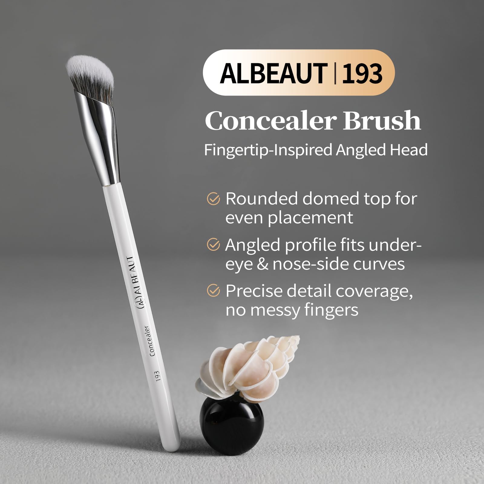 Albeaut Concealer Brush, Angled Under Eye Makeup Small Foundation Precision Face Blending Brush (193 concealer brush) ALBEAUT Au supplements