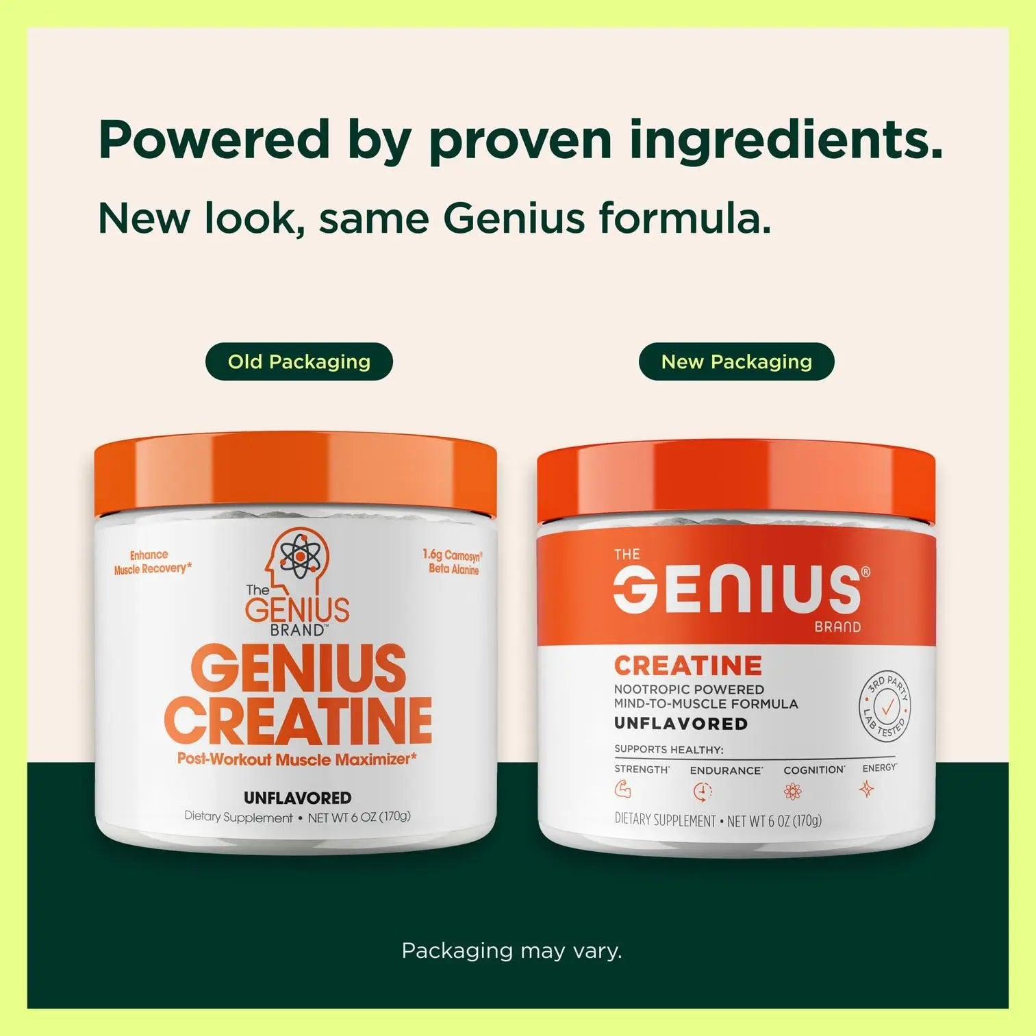 The Genius Brand Genius Creatine - Creatine Monohydrate Powder for Active Lifestyles - Endurance, Strength, Brain Performance & Muscle Health Support - Mind-to-Muscle Formula - Unflavored - 6 oz The Genius Brand Au supplements