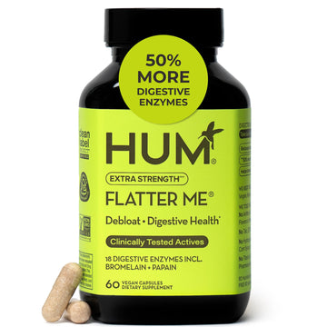 HUM Flatter Me Extra Strength Digestive Enzymes for Women, Men, Digestive Gut Bloating Supplement, Ginger, Peppermint Leaf, Fast Acting Anti Bloat HUM Au supplements