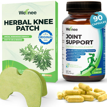 Wellnee Knee & Joint Wellness Bundle – Herbal Patches (10 pcs) & Support Capsules (90 servings) Wellnee Au supplements