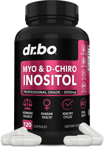 Myo-Inositol & D-Chiro Inositol Supplement Capsules - 40:1 Ratio Hormone Balance DR. BO Au supplements