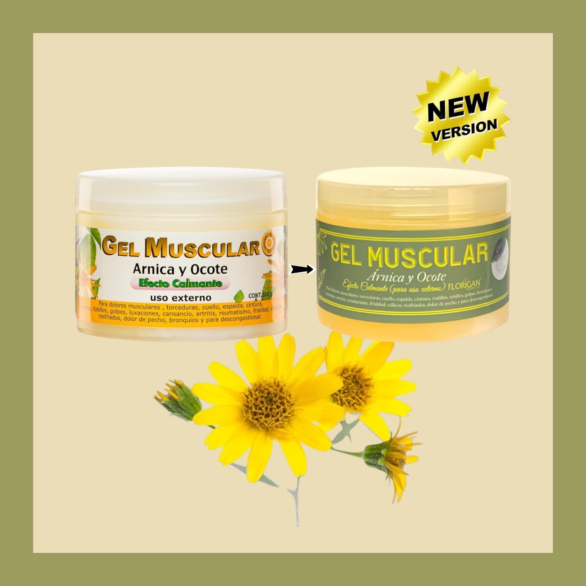 Arnica and Ocote Muscle Gel 350grs. Florigan Au supplements