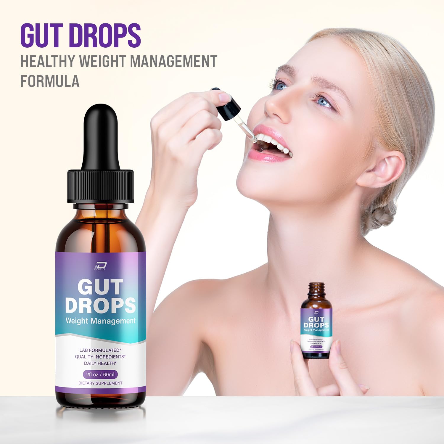 Indelo Gut Drops Healthy Formula – GutDrops All Natural Healthy Levels - Extra Strength Liquid, Reviews (3 Pack – 3 Month Supply) Indelo Au supplements