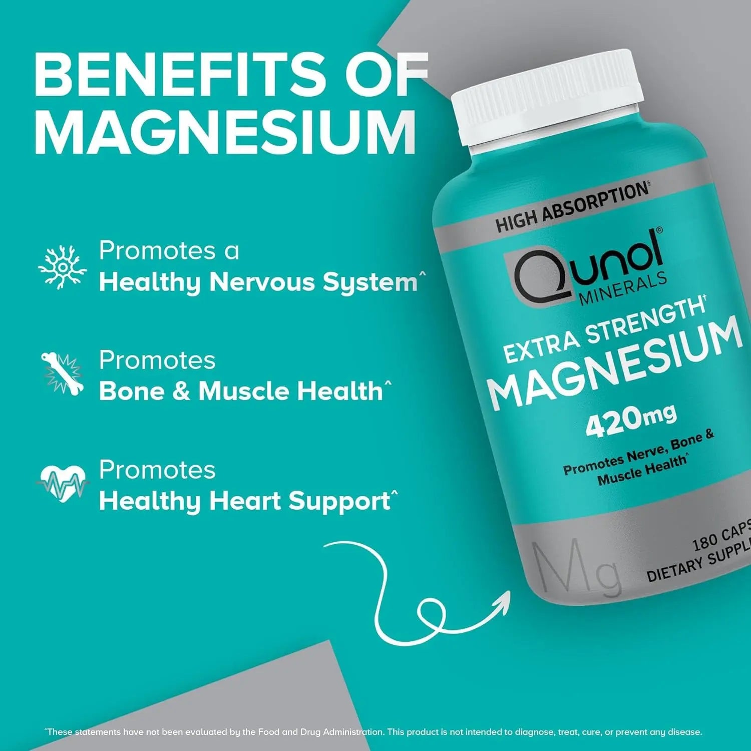 Qunol CoQ10 100mg Softgels, 3X Better Absorption 4 Month Supply + 120 Count Magnesium Qunol Au supplements