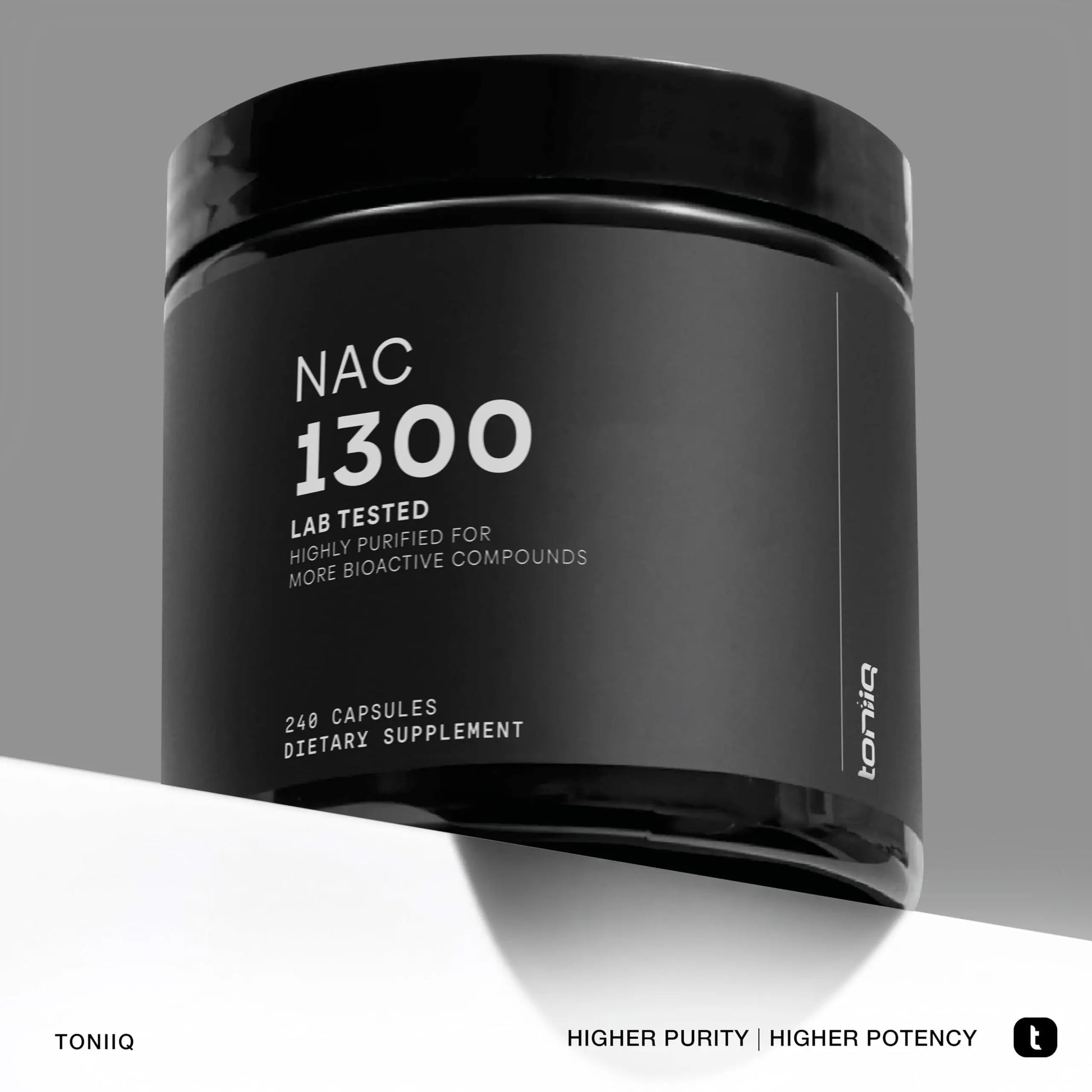 Toniiq 1300mg NAC - 4 Month Supply - Min. 98%+ Tested Purity - Ultra High Strength Bioavailable NAC Cysteine Supplement - 240 Vegetarian N Acetyl Cysteine Toniiq Au supplements