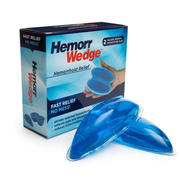 Hemorrwedge Hemorrhoid Ice Pack for Relief & Cooling Support – Twin Gel Pack with Hygienic Case – Reusable Cold Therapy for Hemorrhoids, Swelling, Postpartum & Discomfort – Water-Based Gel Hemorrwedge Au supplements
