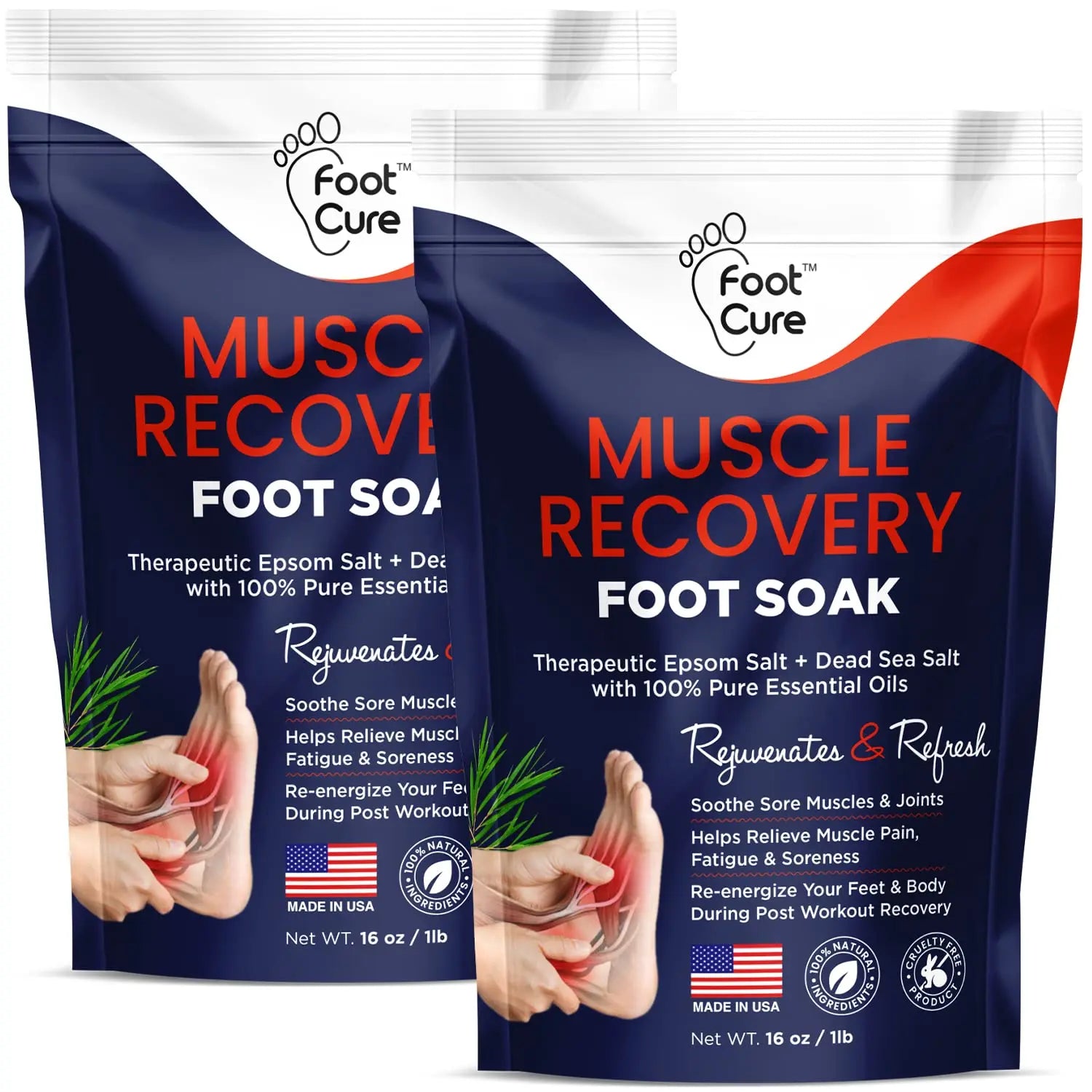 Muscle Relief Foot Soak with Epsom Salts - All Natural Salts for Post Workout Recovery FOOT CURE Au supplements