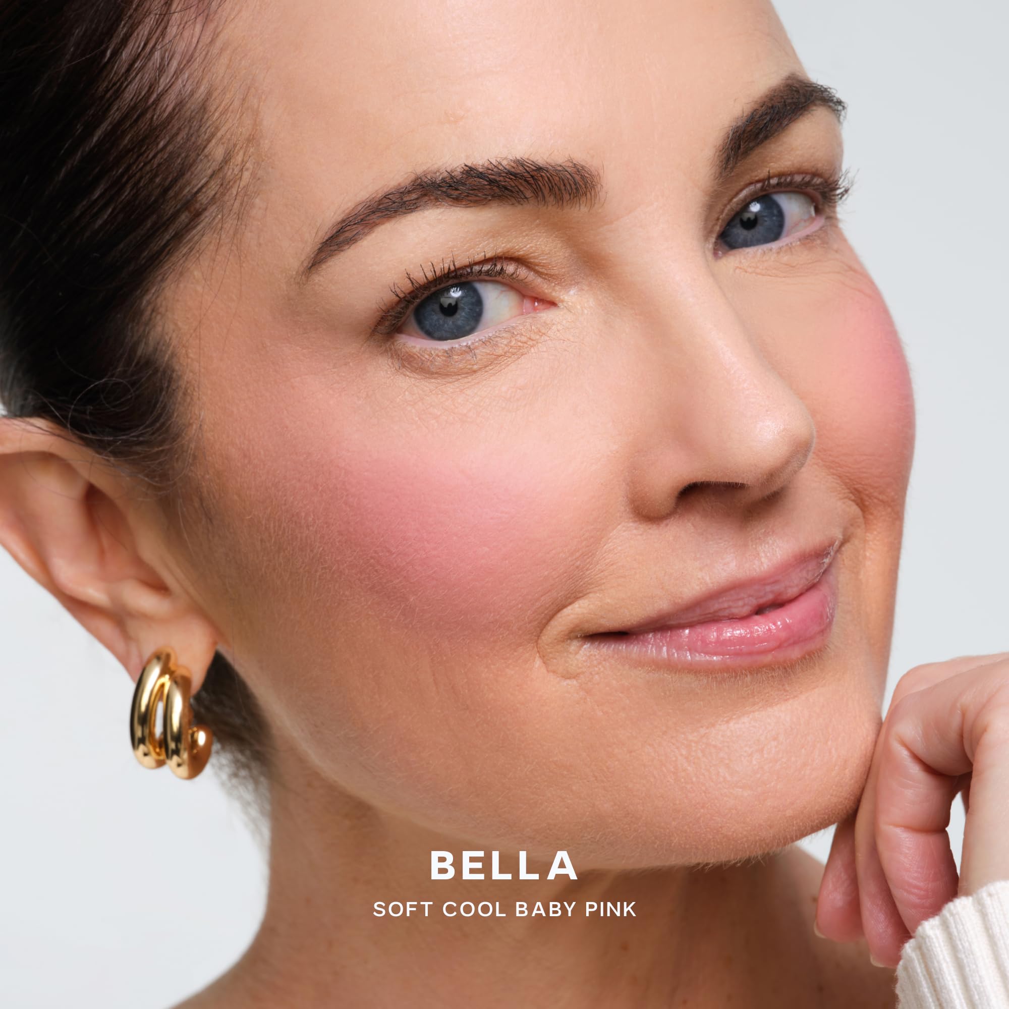Saie Blush & Brush Duo - SuperSuede Baked Blush in Bella (.01 oz) & Powder Blush Brush - Talc-Free, Moisturizing Blush with Vegan, Fluffy Brush for Seamless Application Saie Au supplements