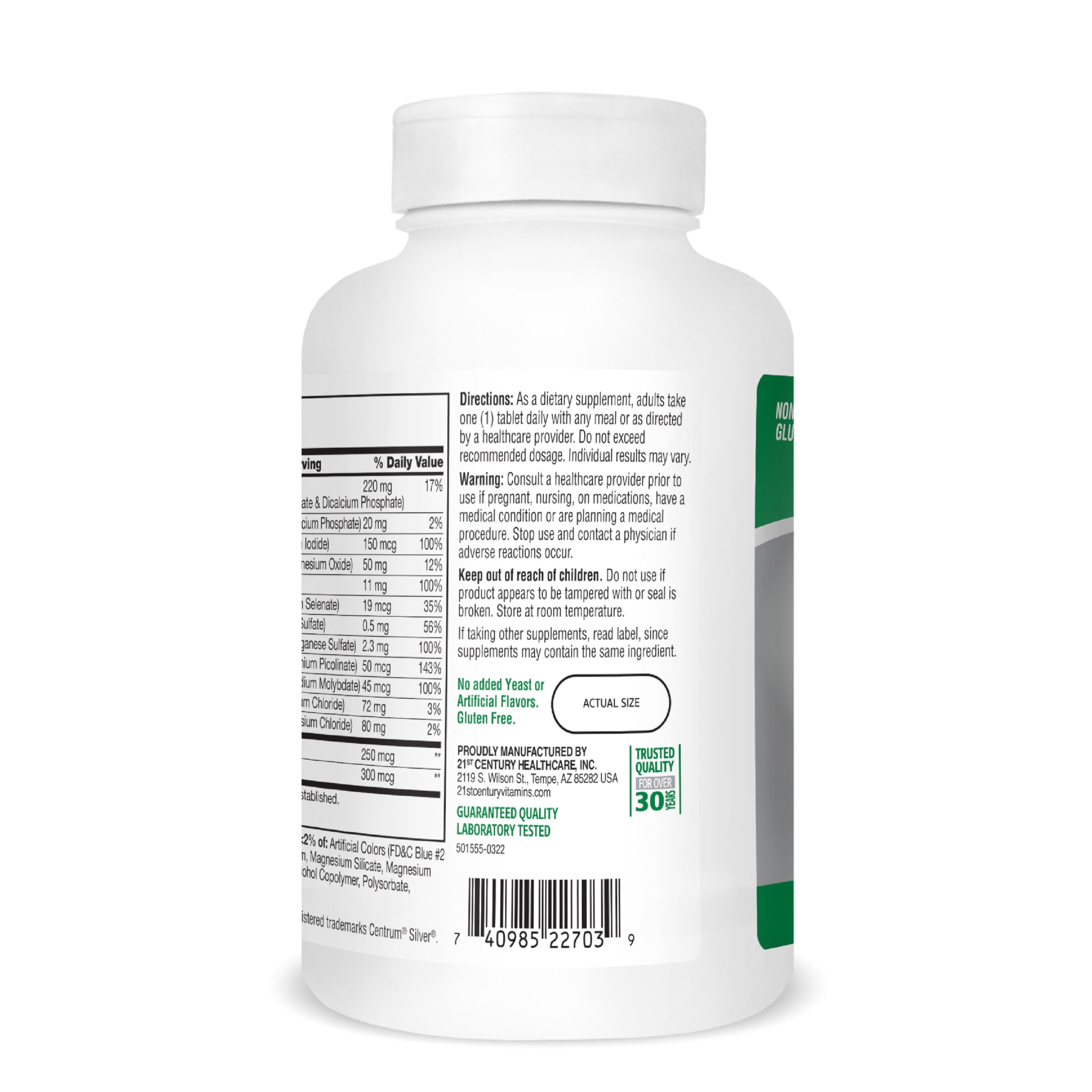 21st Century Sentry Senior Tablets, 265 Count 21st Century Au supplements