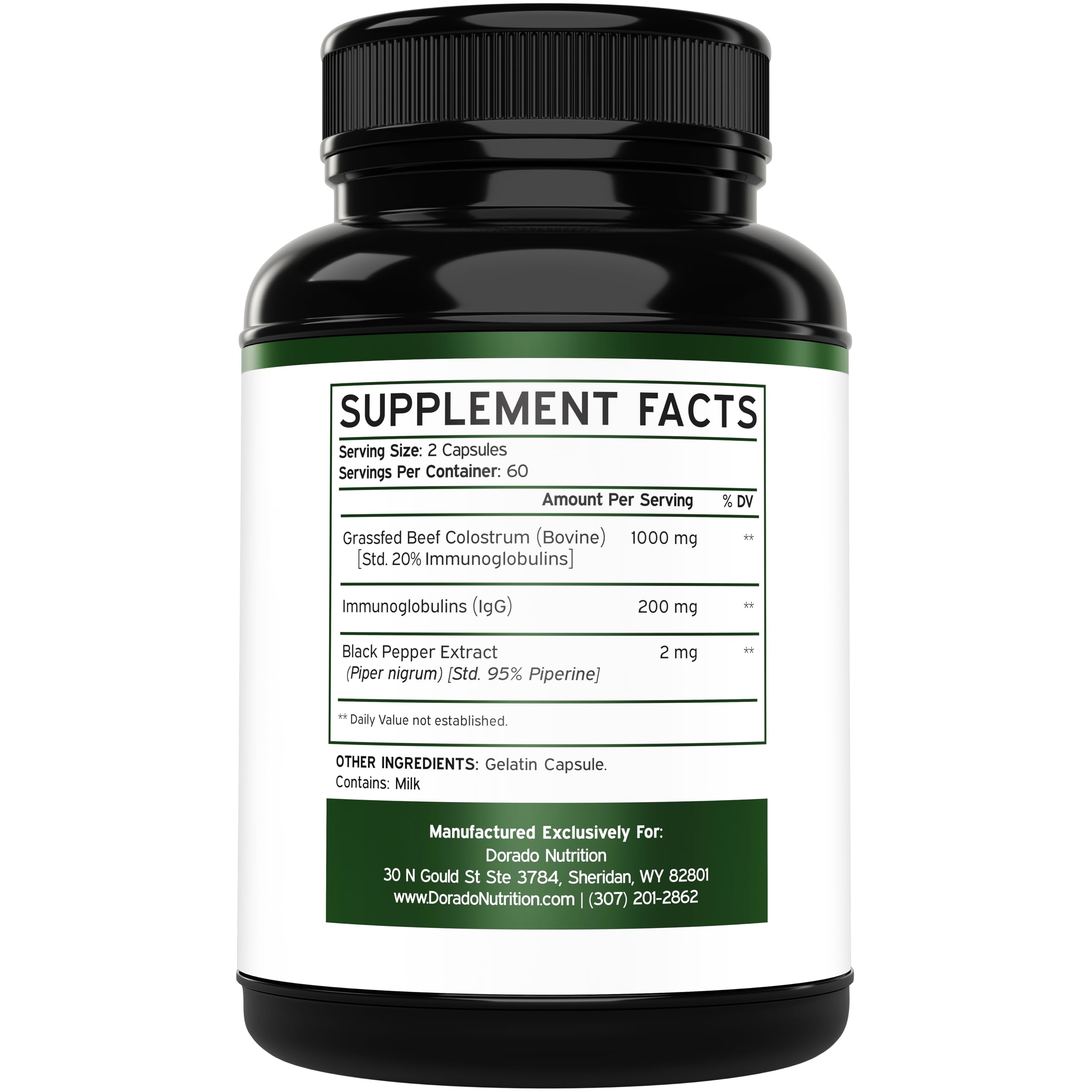 Colostrum (120 Count) Bovine Colostrum Capsules Supplement and Supergreens (60 Gummies) Superfood for Immunity Support with Greens Supplements with 8 Ingredient Power Blend - Vegan Safe & Made in USA DORADO NUTRITION Au supplements