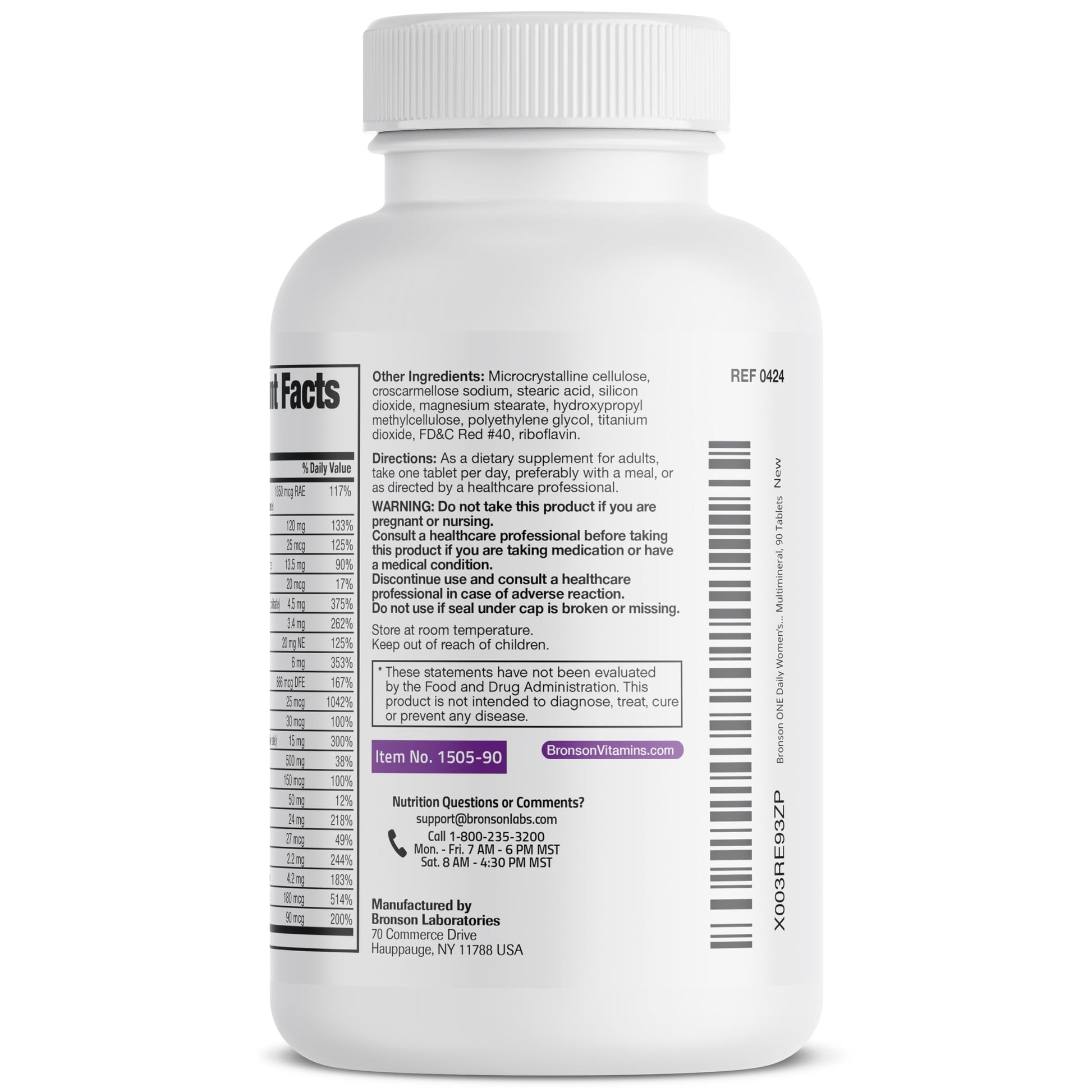 Bronson ONE Daily Women’s 50+ Complete Multivitamin Multimineral, 90 Tablets Bronson Au supplements