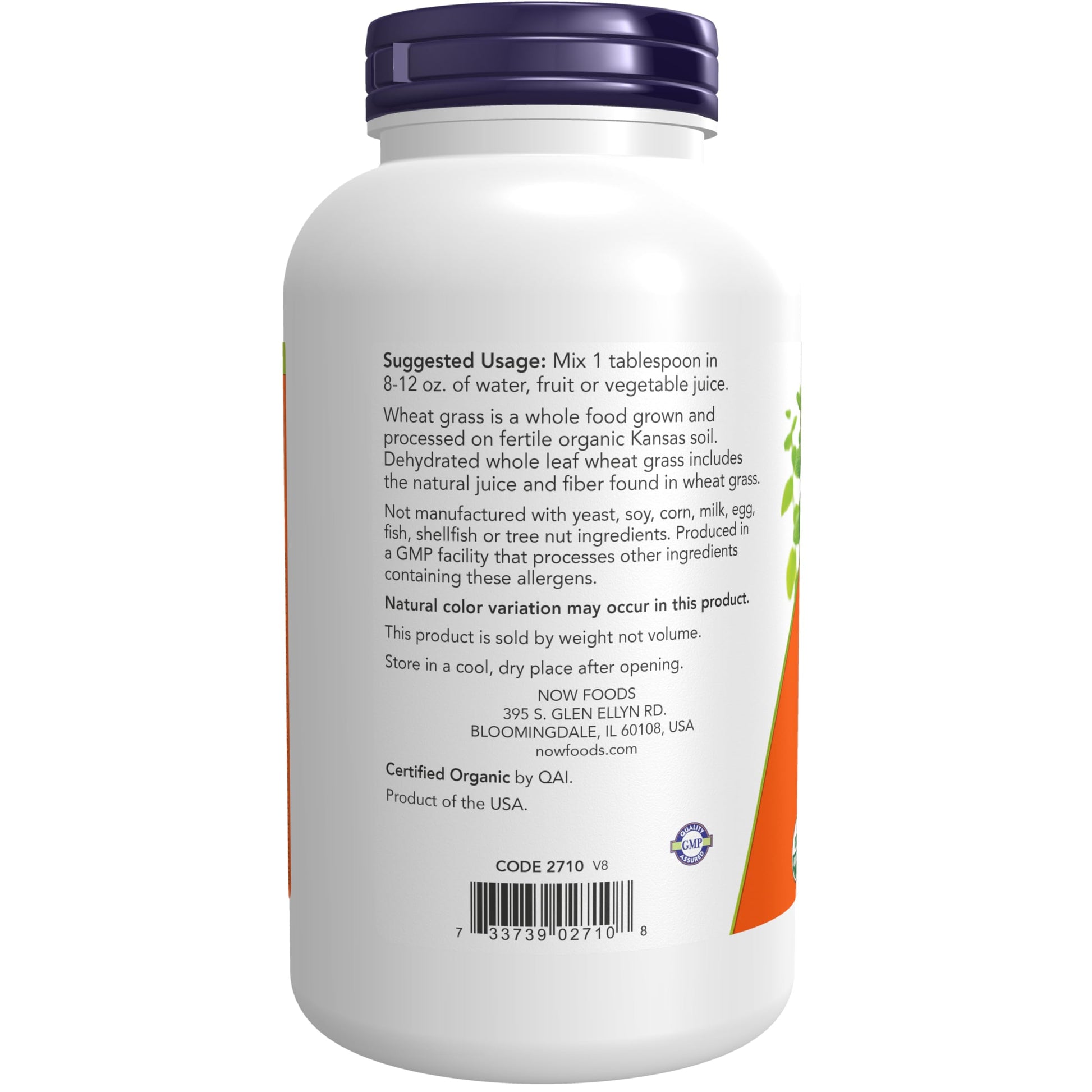 NOW Foods Supplements, Certified Organic and Non-GMO, Wheat Grass Powder, Green Superfood, 9-Ounce NOW Foods Au supplements