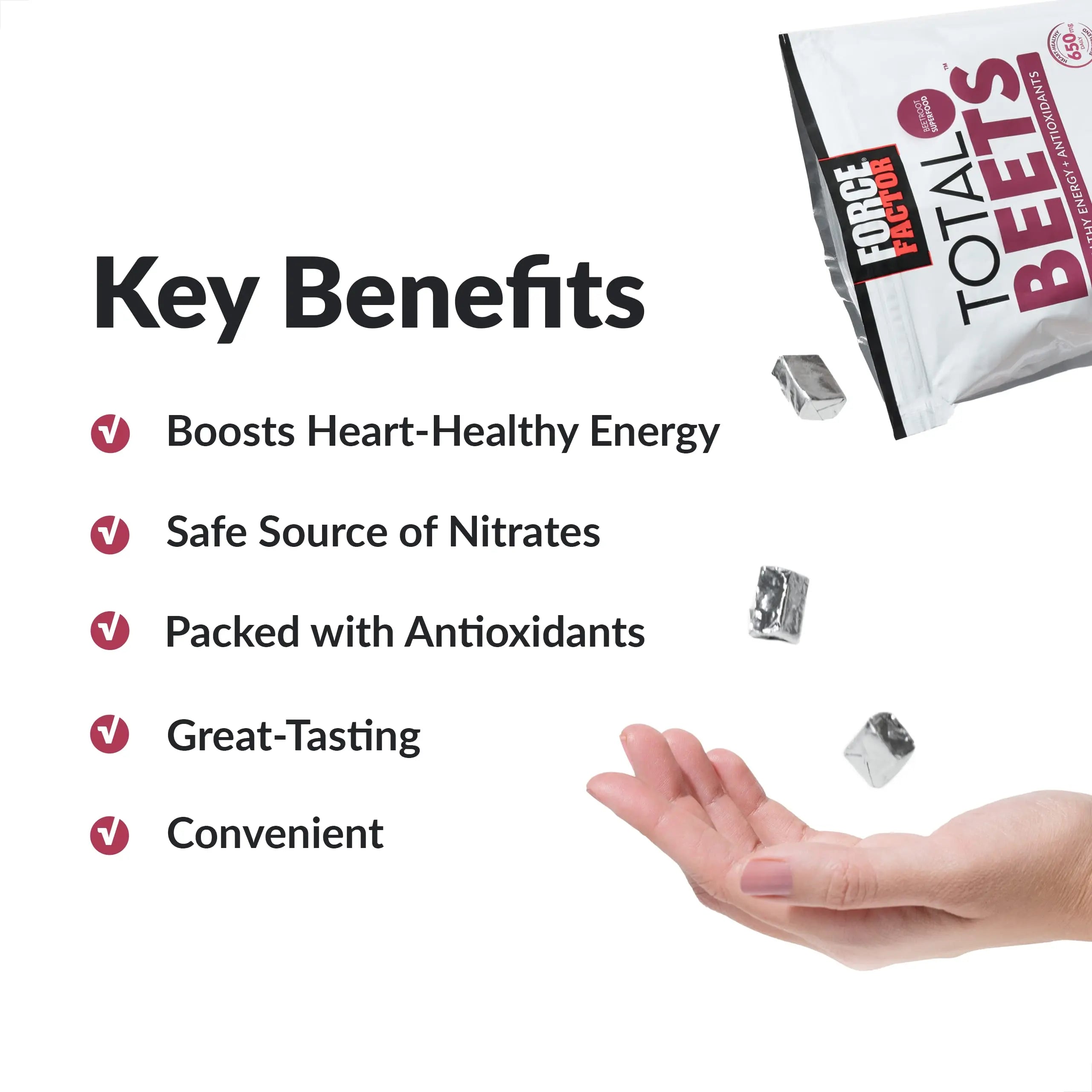 Force Factor Total Beets Soft Chews with Beetroot, Nitrates, L-Citrulline, Grapeseed Extract Force Factor Au supplements