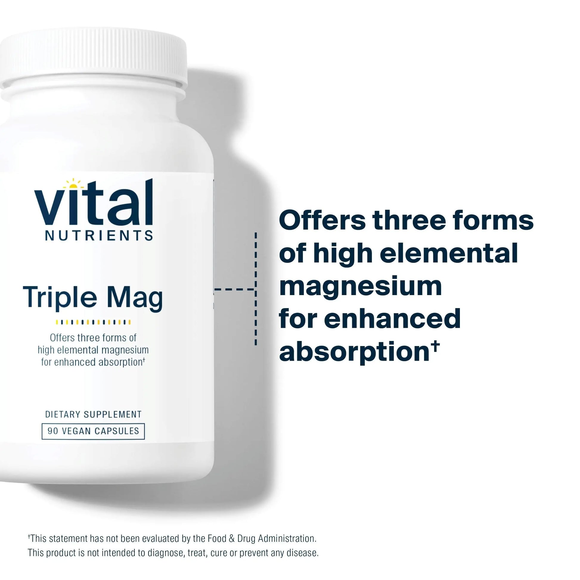 Vital Nutrients Triple Magnesium Complex Supplement | Vegan Magnesium Glycinate, Malate & Oxide 250mg | Easily Absorbed Magnesium Supplement for Stress, Muscle, Heart, Bone Support | 90 Capsules Vital Nutrients Au supplements