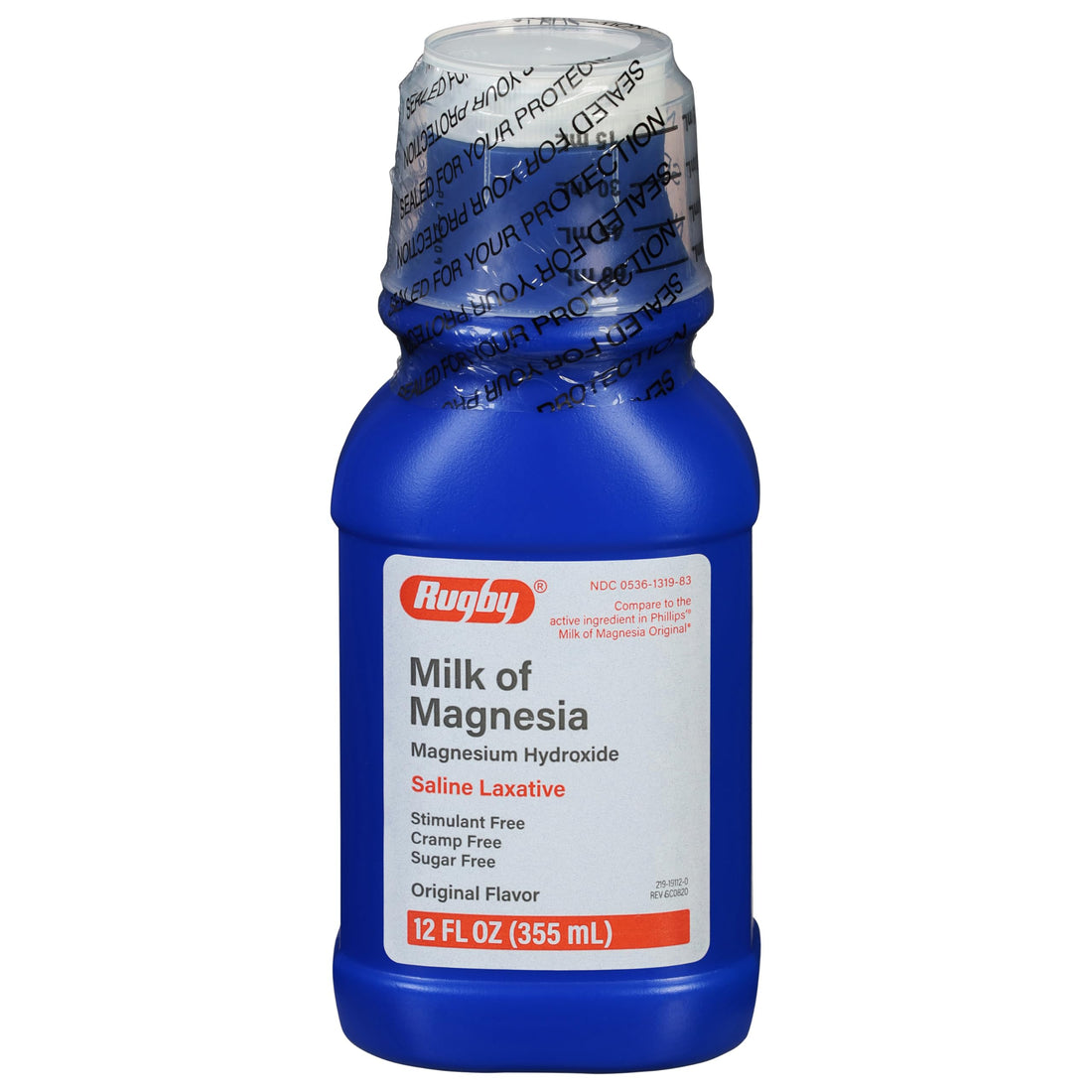 Rugby Milk of Magnesia Magnesium Hydroxide Saline Laxative – Stimulant, Cramp & Sugar-Free - Original Flavor – 12 Fl Oz RUGBY LABORATORIES Au supplements
