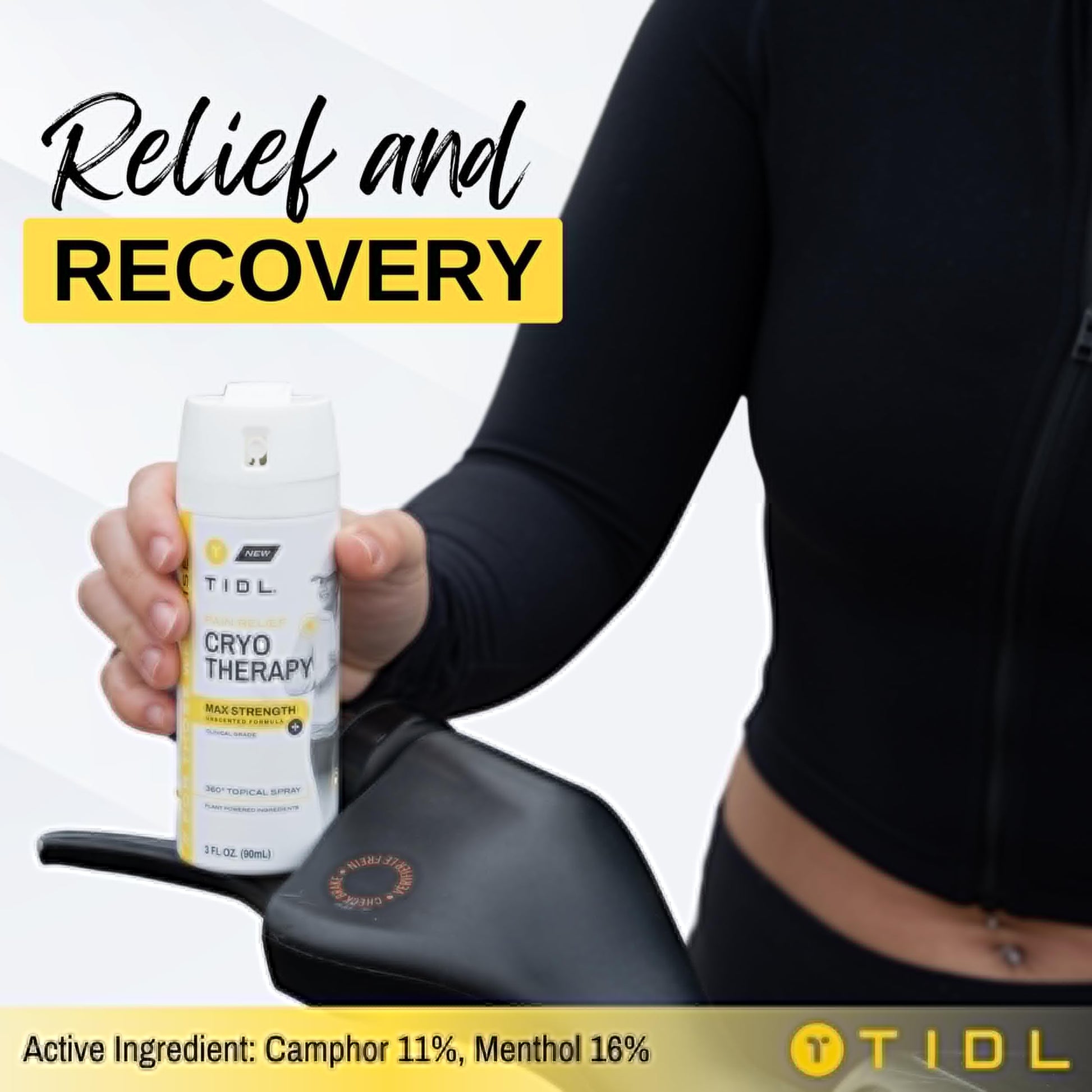TIDL Cryotherapy Pain Relief Spray, 3 Oz (Pack of 2) Max Strength for Fast-Acting Muscle, Joint & Neck Pain Relief, Plant-Based Menthol & Camphor Pain Reliever, Quick Drying Formula TIDL Au supplements