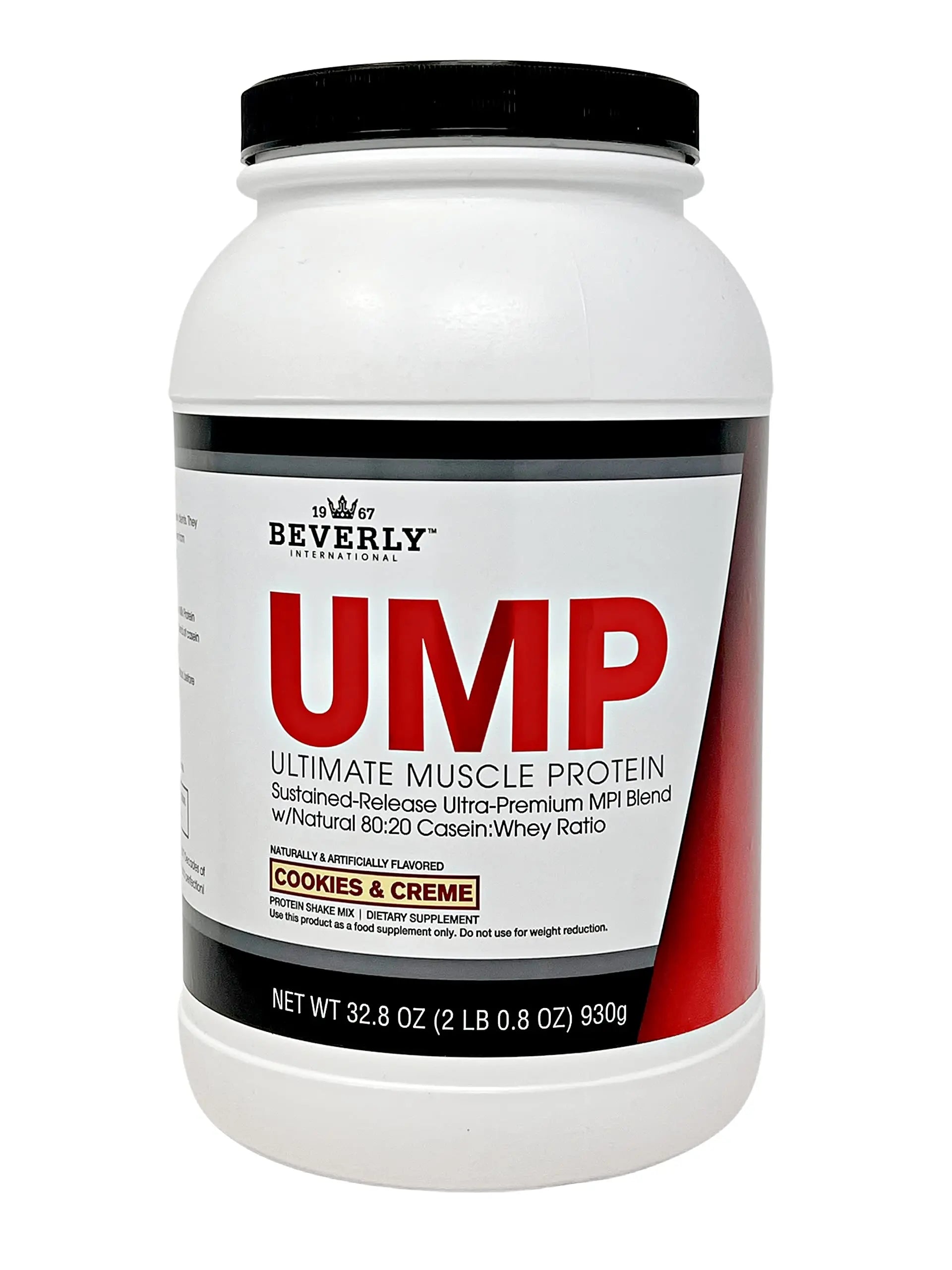 Beverly International UMP Protein Powder, Cookies & Cream. Unique Whey-Casein Ratio Builds Lean Muscle. Easy to Digest. No Bloat. (32.8 oz) 2lb .8 oz Beverly International Au supplements