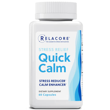 Relacore Quick Calm Mood Support Supplement with Ashwagandha, L-Theanine, Rapid Stress Relief and Relaxation – Cortisol Supplement - 60 ct Relacore Au supplements