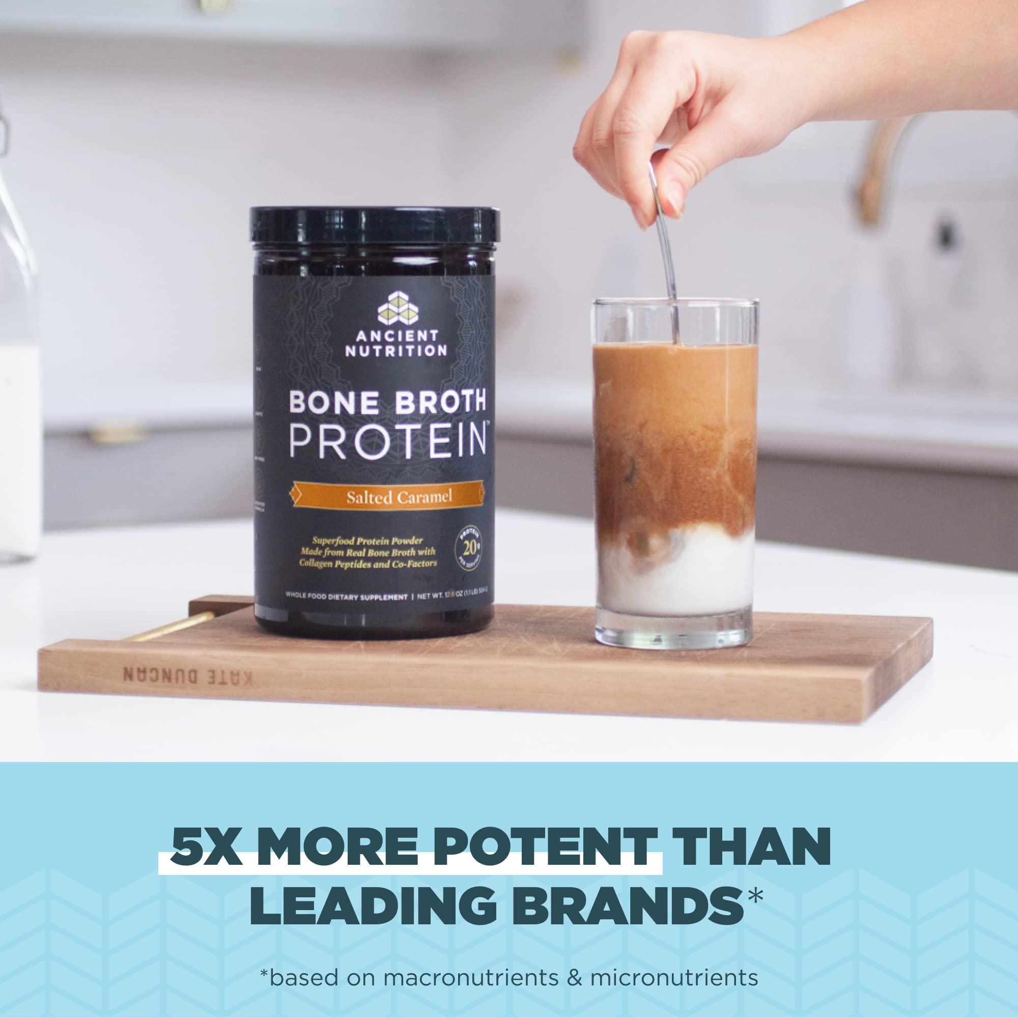 Ancient Nutrition Bone Broth Protein Powder, Salted Caramel, 19g Protein per Serving Ancient Nutrition Au supplements