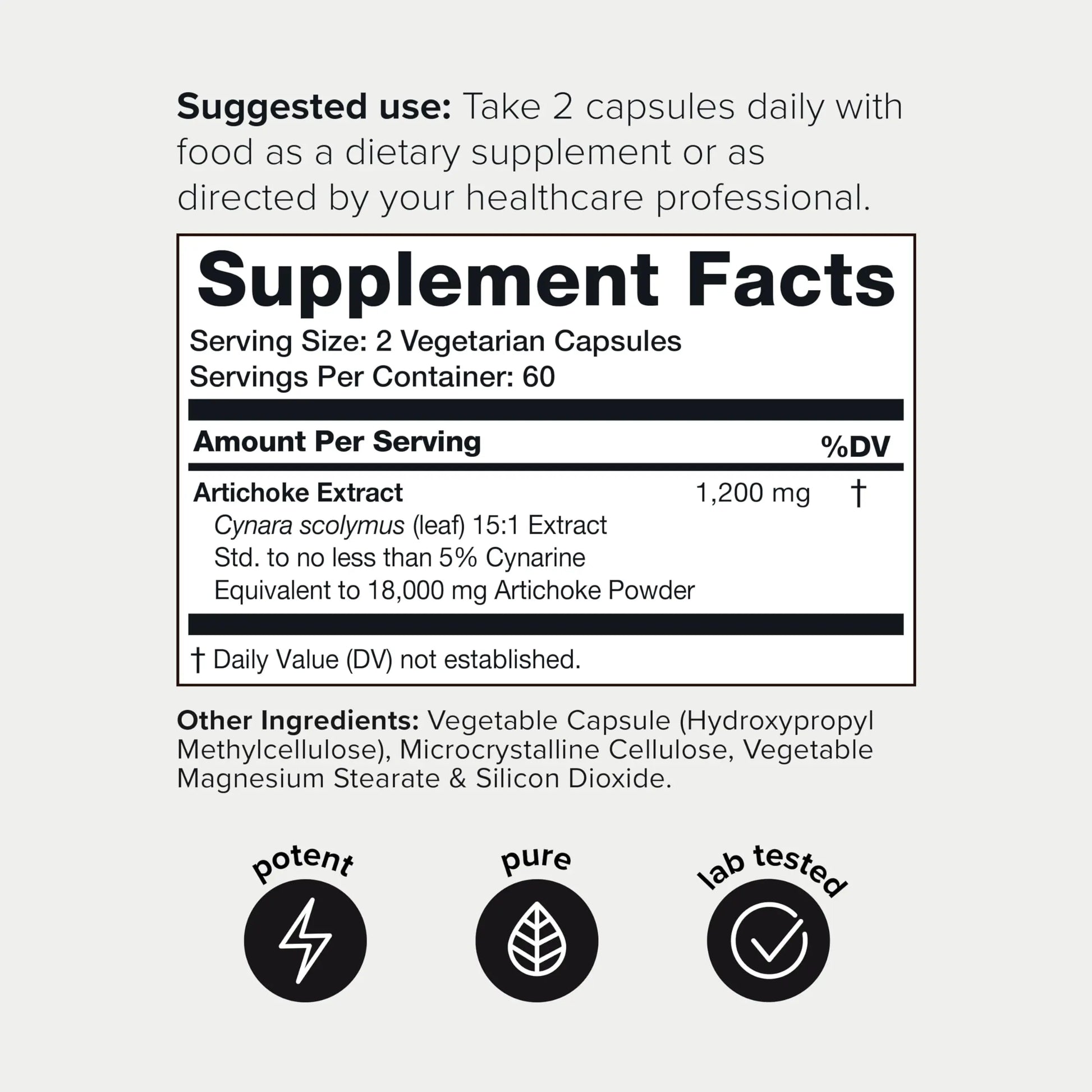 Toniiq 18,000mg 15x Concentrated Artichoke Extract Capsules - Ultra Concentrated Toniiq Au supplements